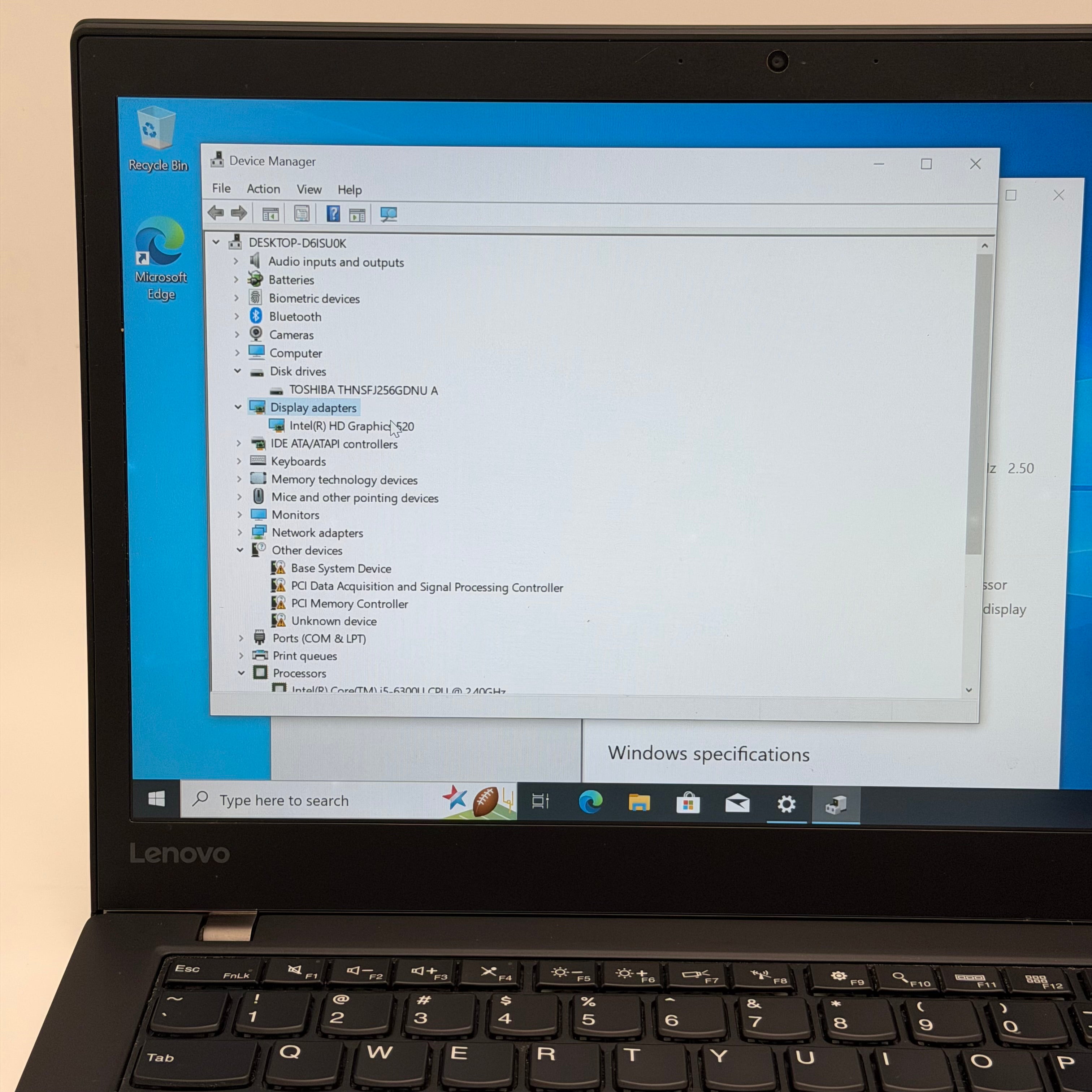 Lenovo ThinkPad T460s 15.6" Core i5 8GB RAM 256GB SSD Black Laptop