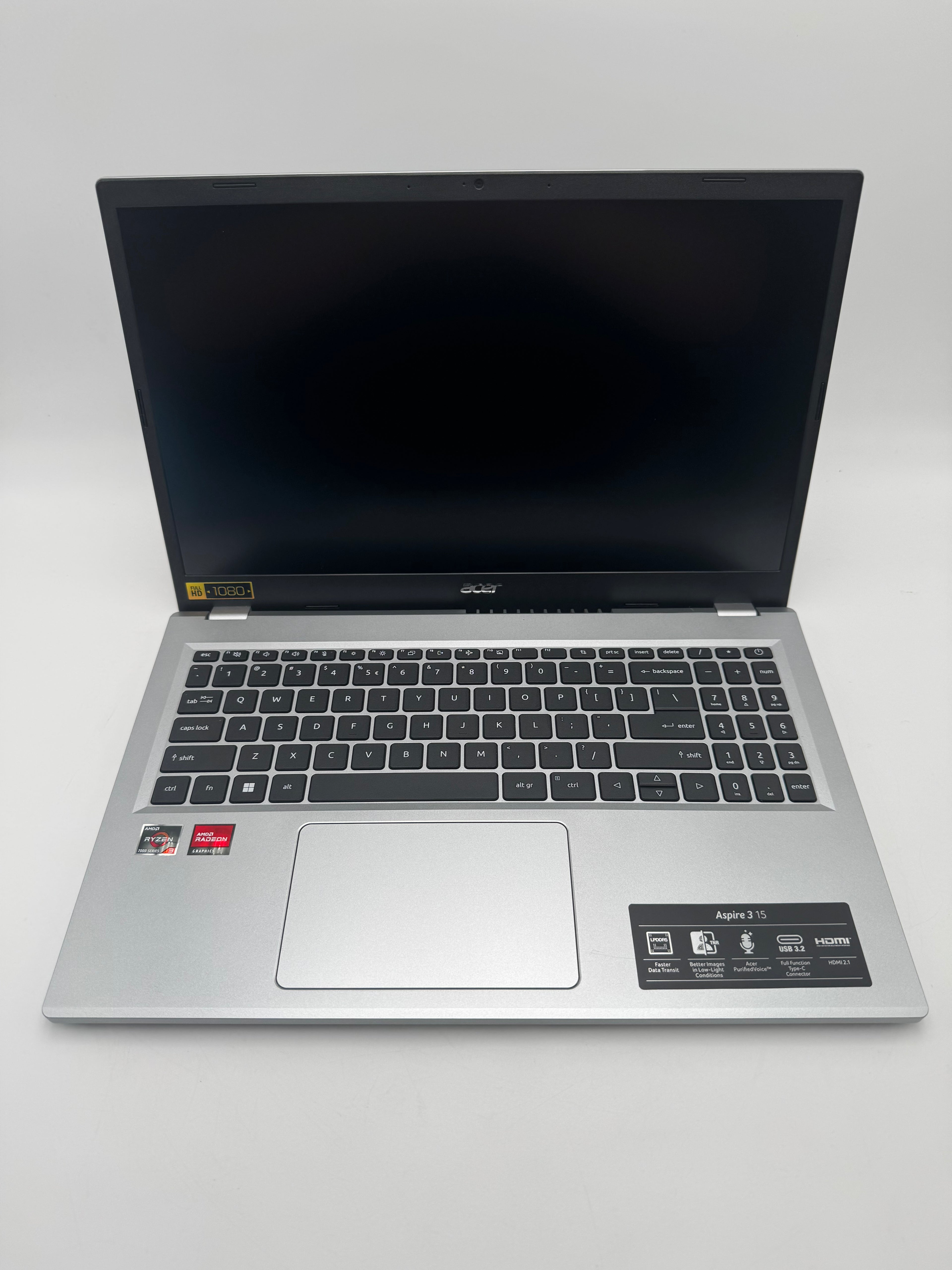 Acer Aspire 3 15 N23C3 Laptop AMD Ryzen 3 8GB 128GB 14-Inch Silver Used