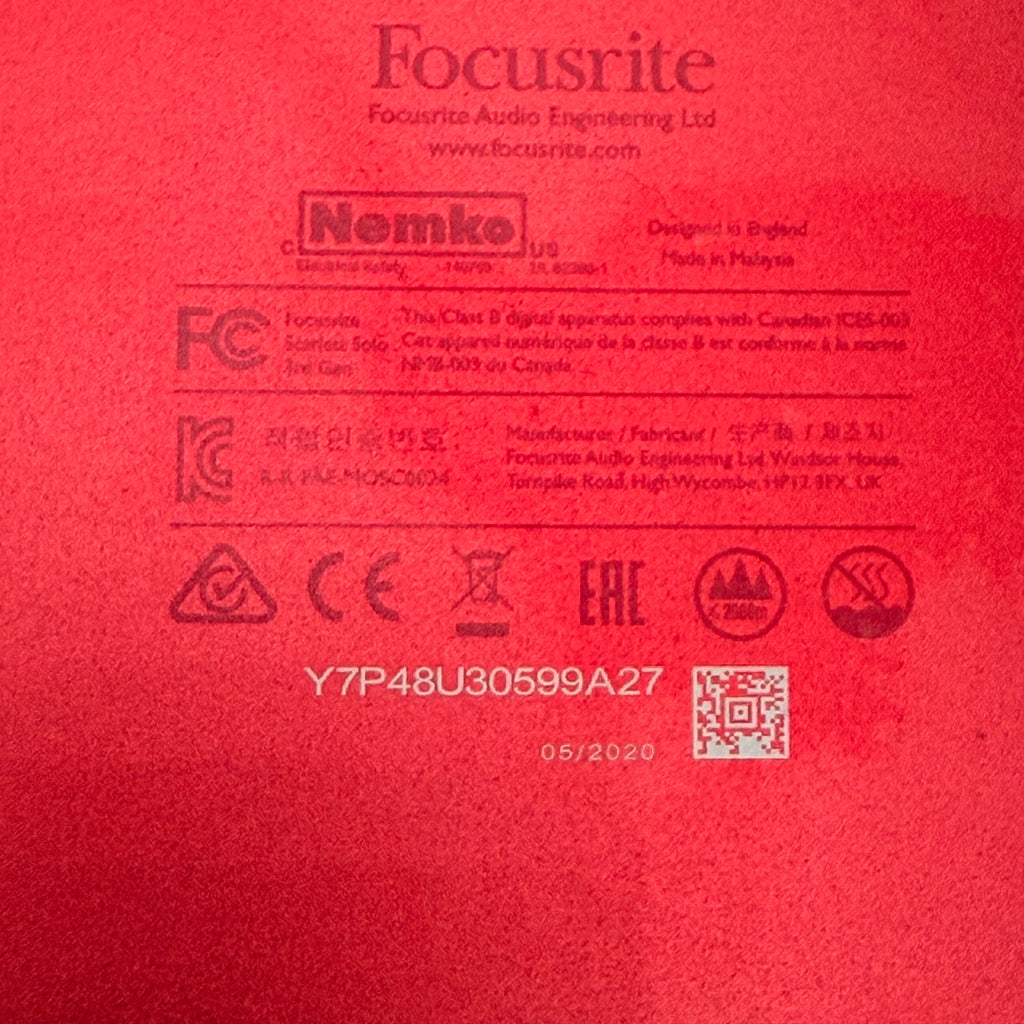 Focusrite Scarlett 2i2 3rd Gen USB Audio Interface 2-In/2-Out Studio Recording