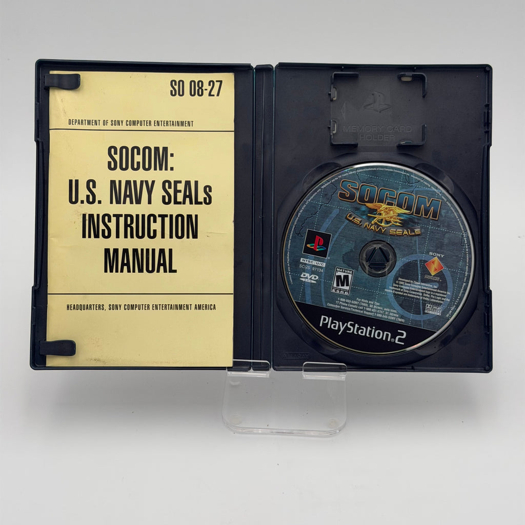 Sony PlayStation 2 SOCOM U.S. Navy Seals Video Game Black w/ Case Manual Inserts