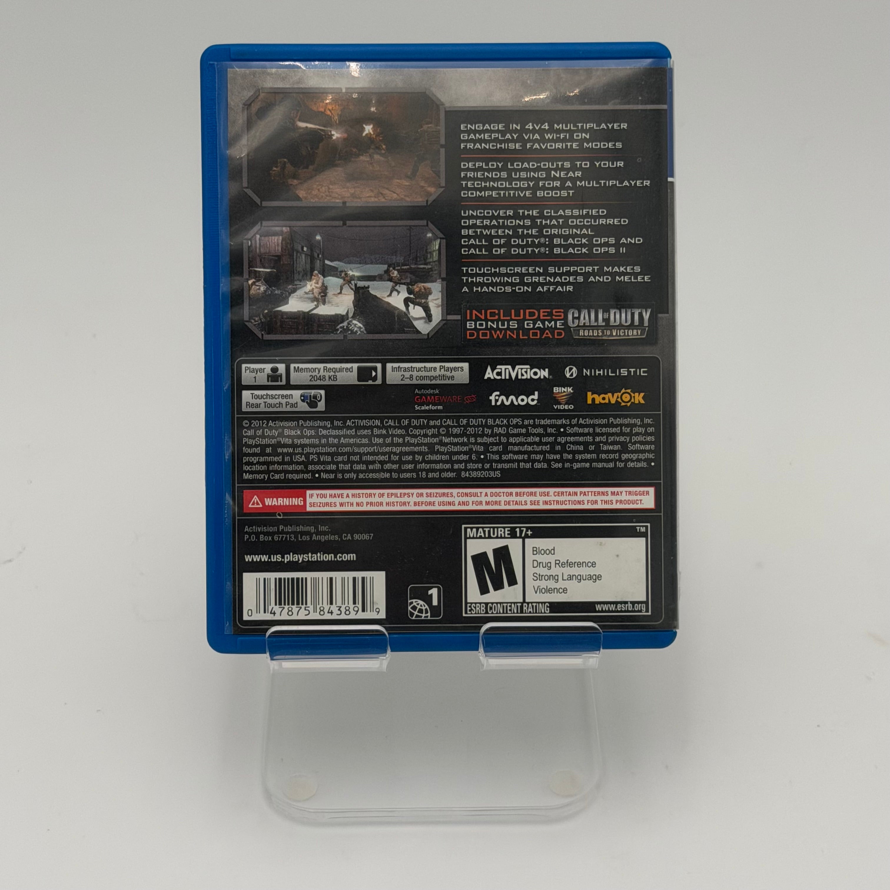 PlayStation Vita Call of Duty Black Ops Declassified Used Game