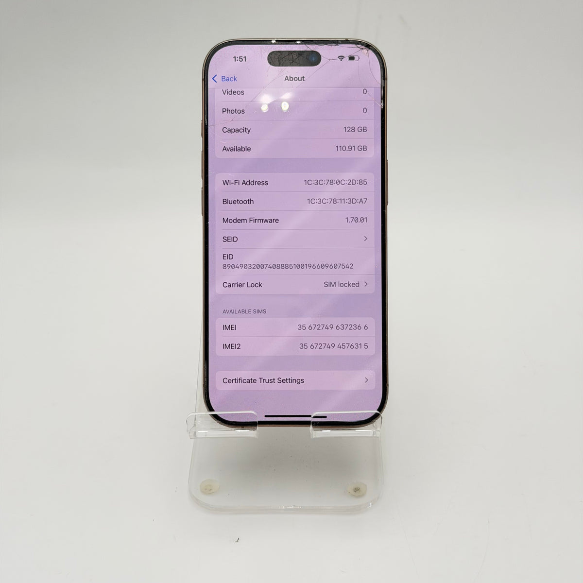 Apple iPhone 16 Pro 128GB Rose Gold New In Box