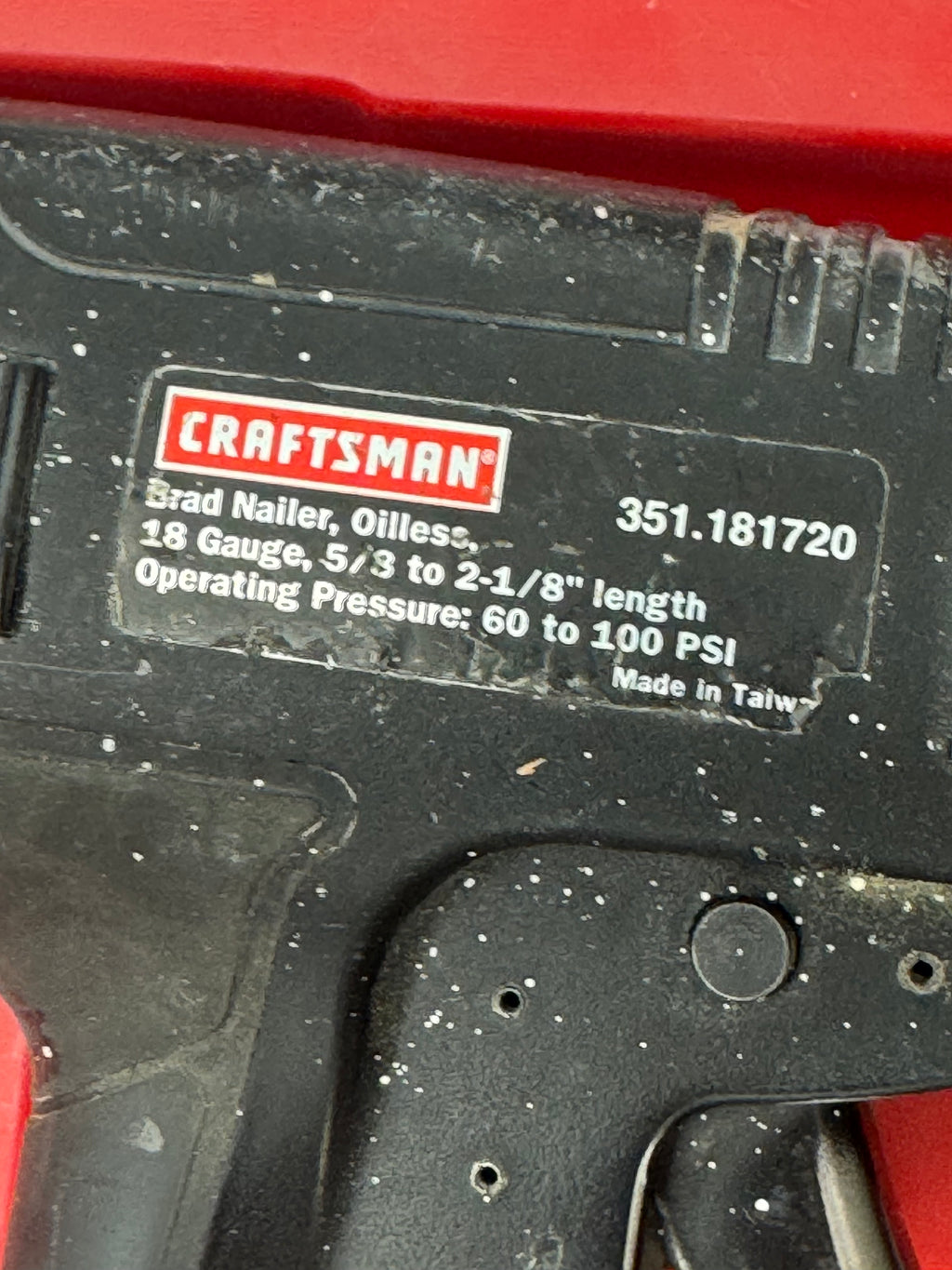 Craftsman Brad Nailer Oilles Power Tool - Black