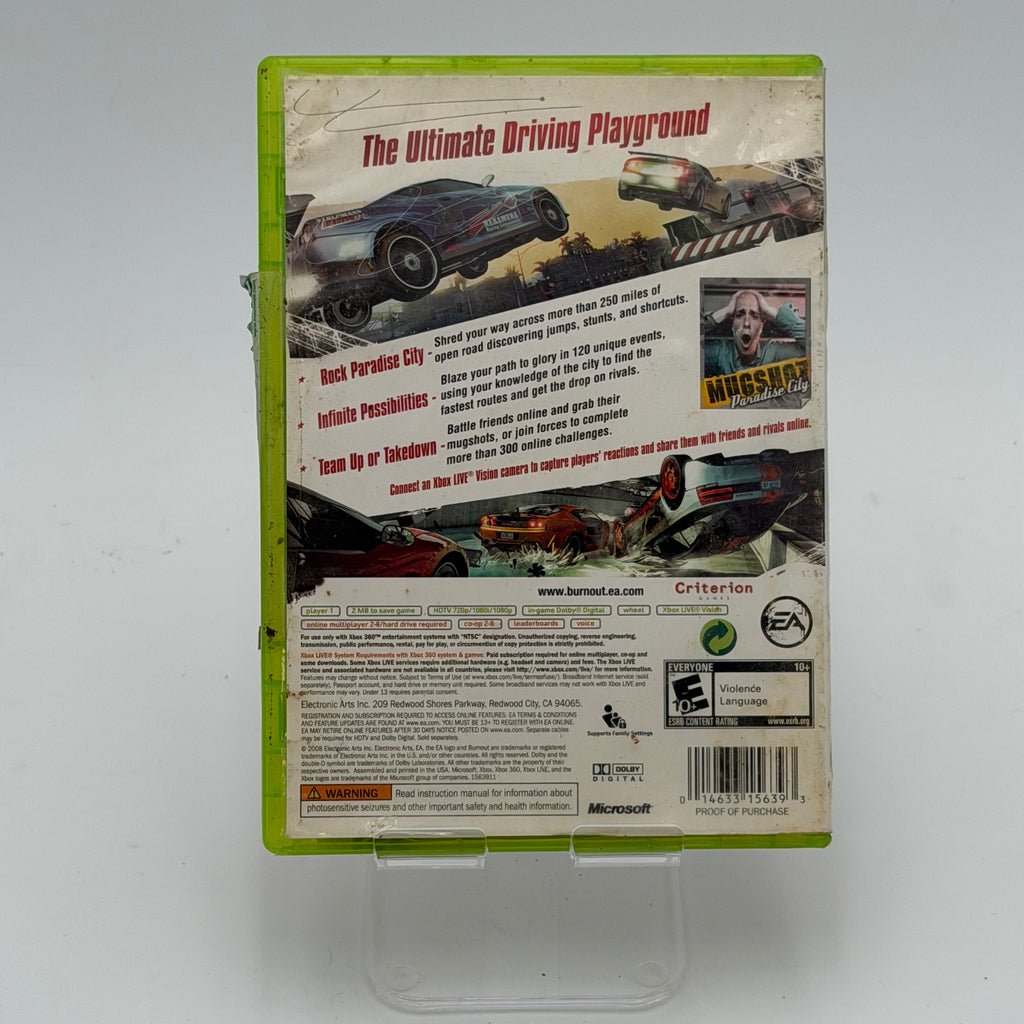 Burnout Paradise Xbox 360 Video Game - Used