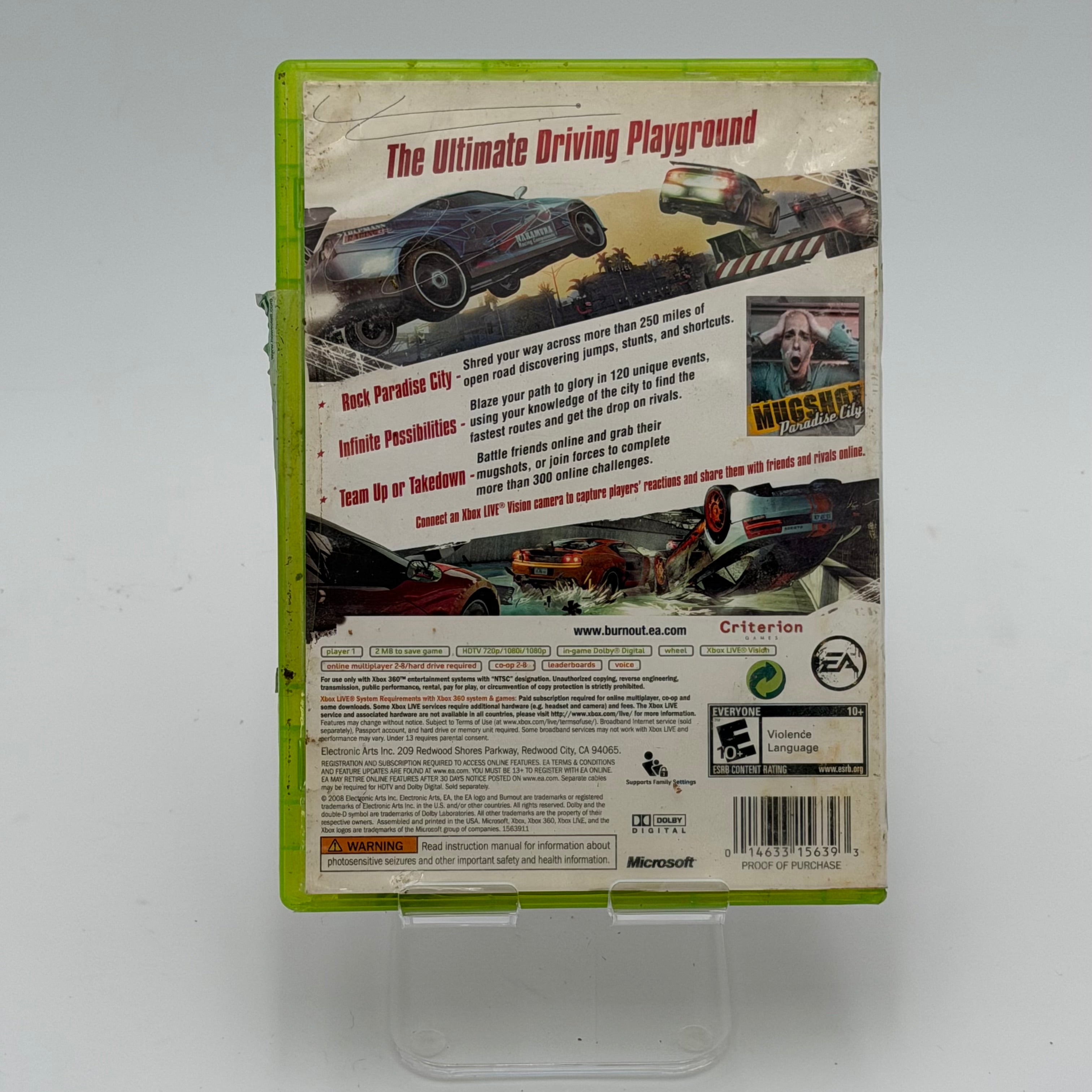 Burnout Paradise Xbox 360 Video Game - Used