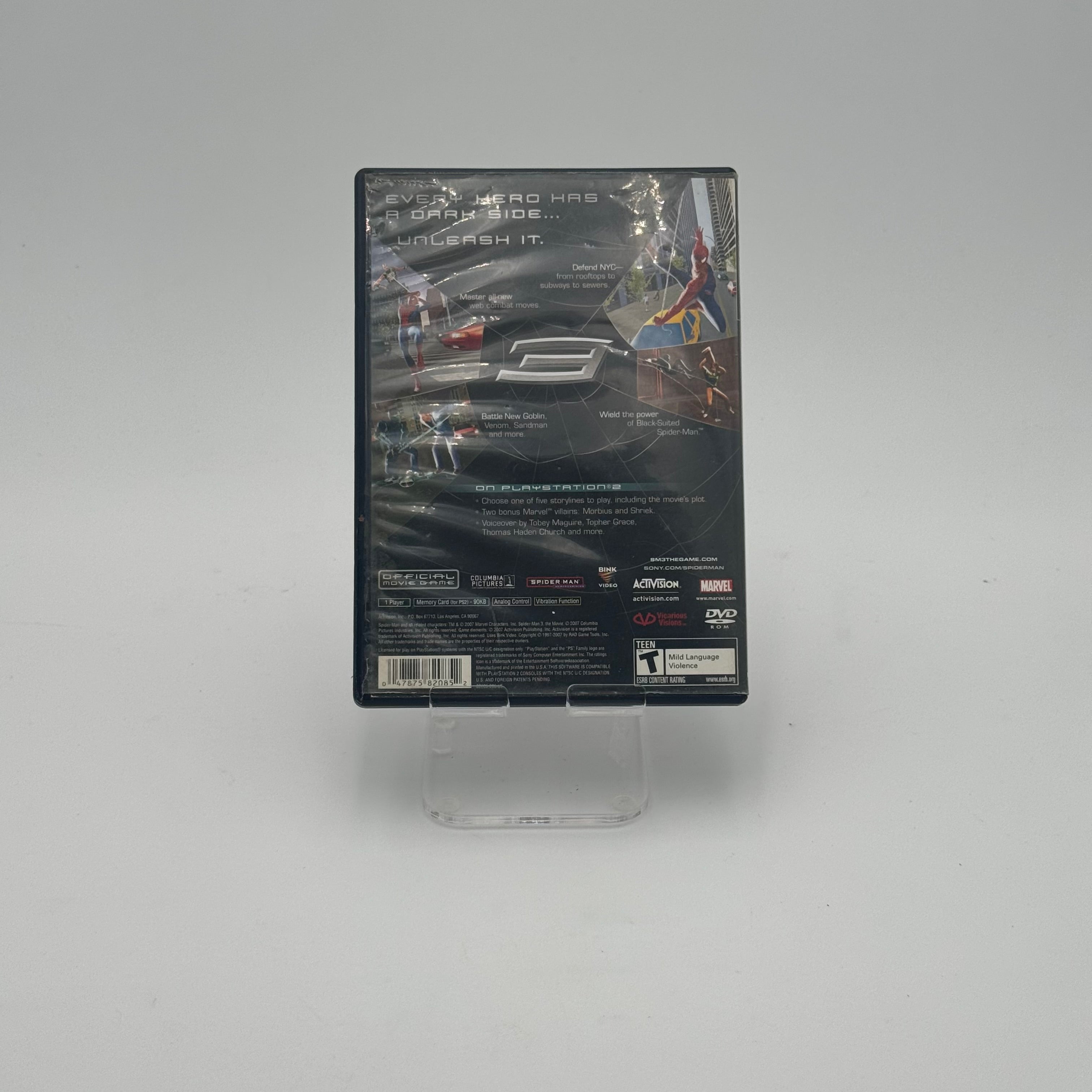 Spider-Man 3 Video Game, PS2, Pre-Owned