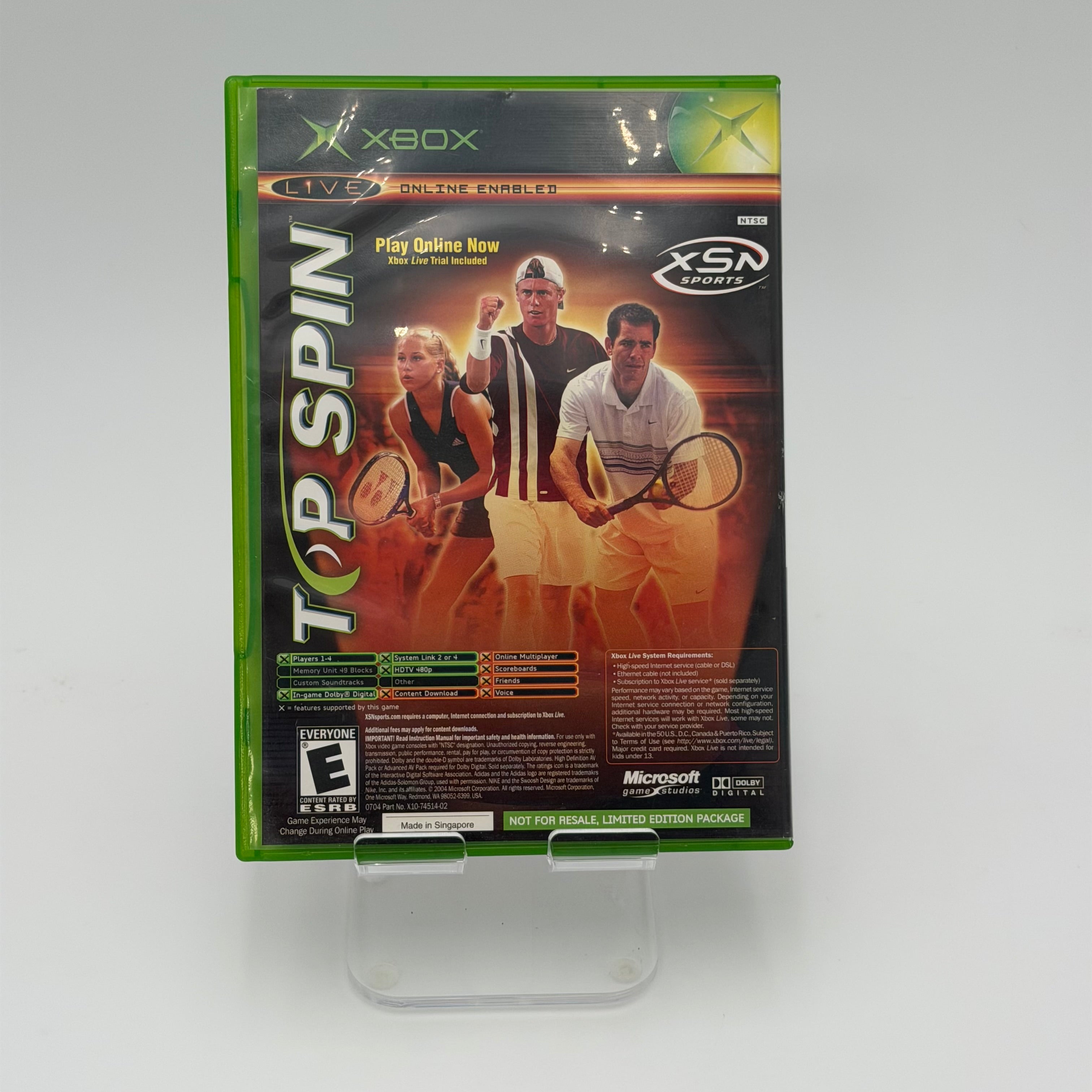 NCAA Football 2005 Top Spin Combo Microsoft Xbox CIB Excellent Free Shipping