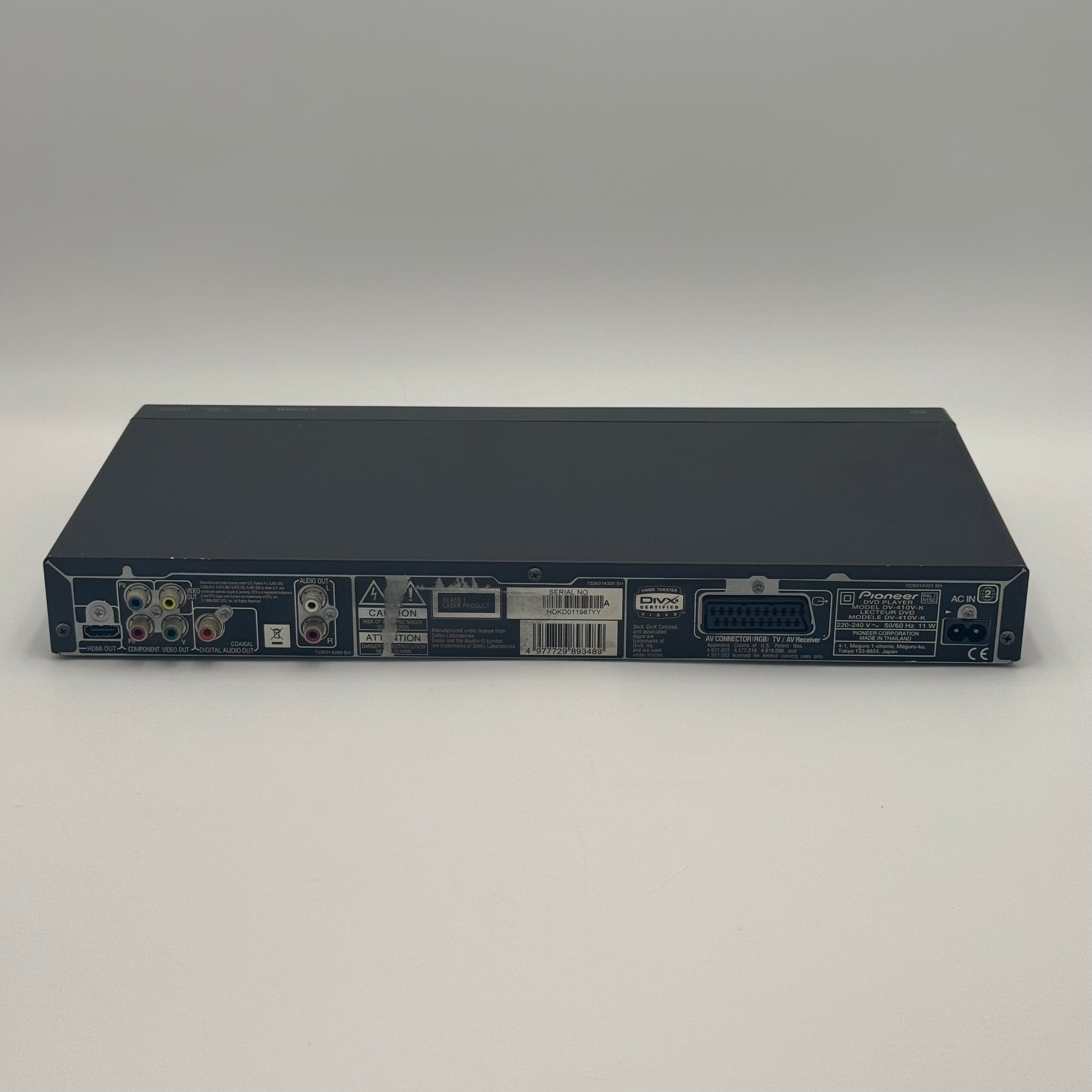 Pioneer DV-410V-K 1080p Upscaling DVD Player w/ Remote