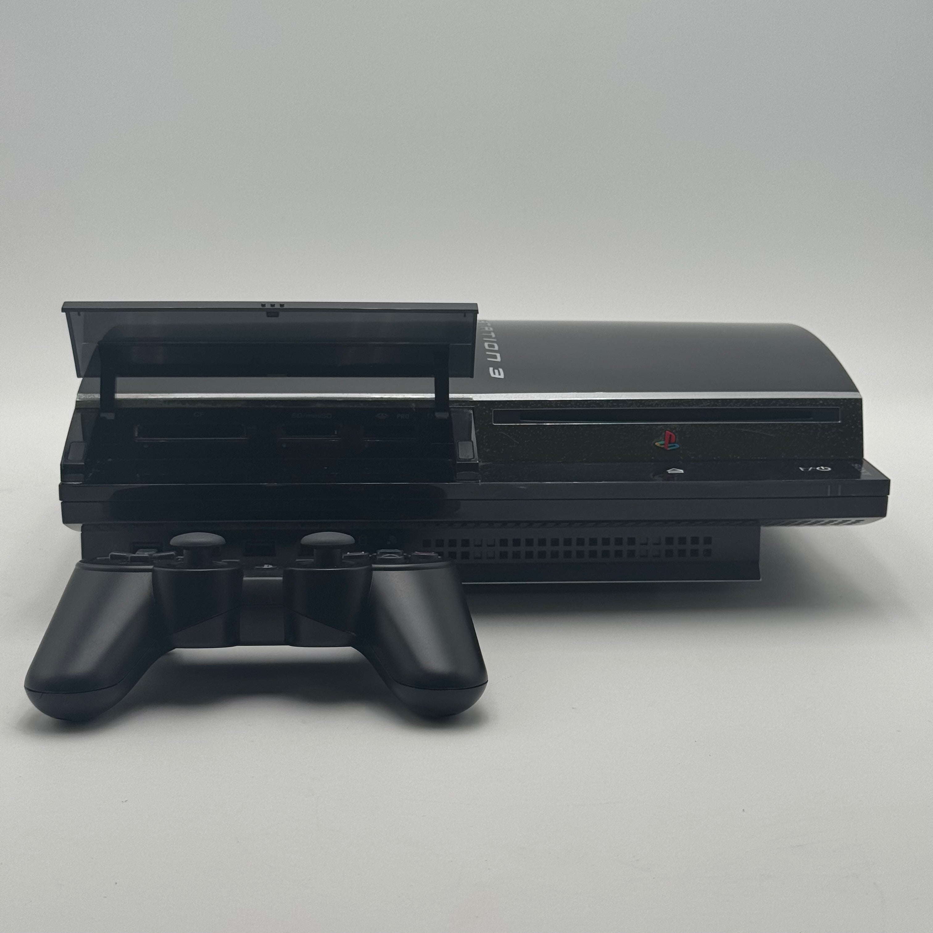 Sony PlayStation 3 PS3 Fat 80GB CECHE01 Console Bundle w/ Controller - Good Condition