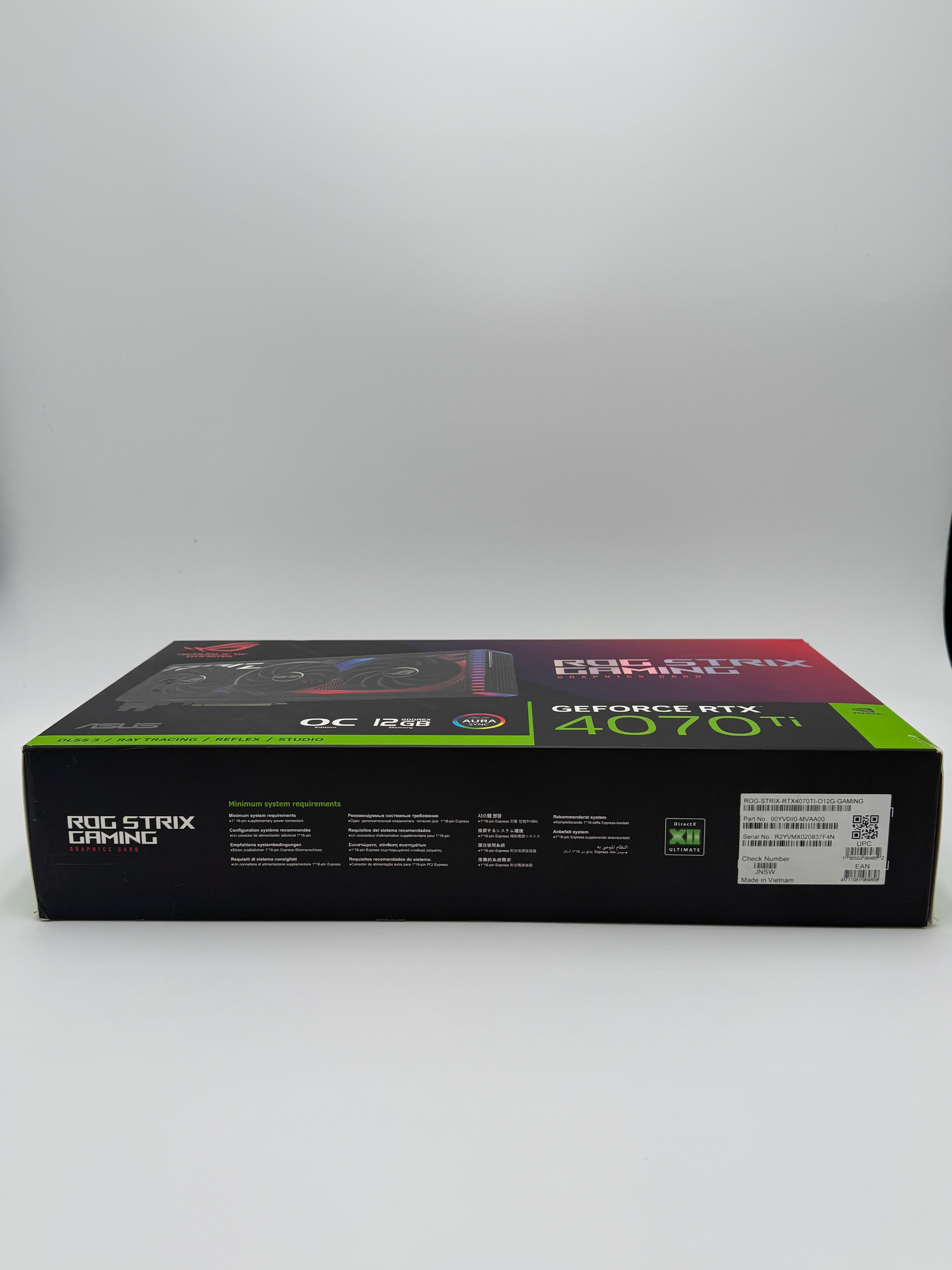 Asus ROG STRIX GeForce RTX 4070 Ti 12GB OC Graphics Card - Black