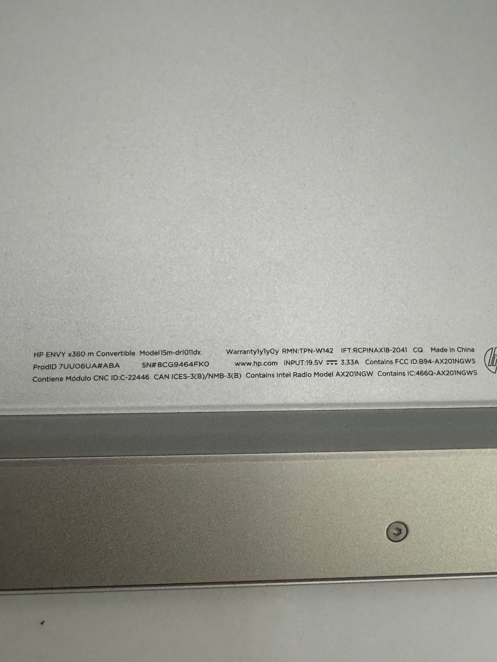 HP Envy X360 15M-DR1011DX 15.6" I5-10210U 1.6GHz 8GB RAM 256GB SSD