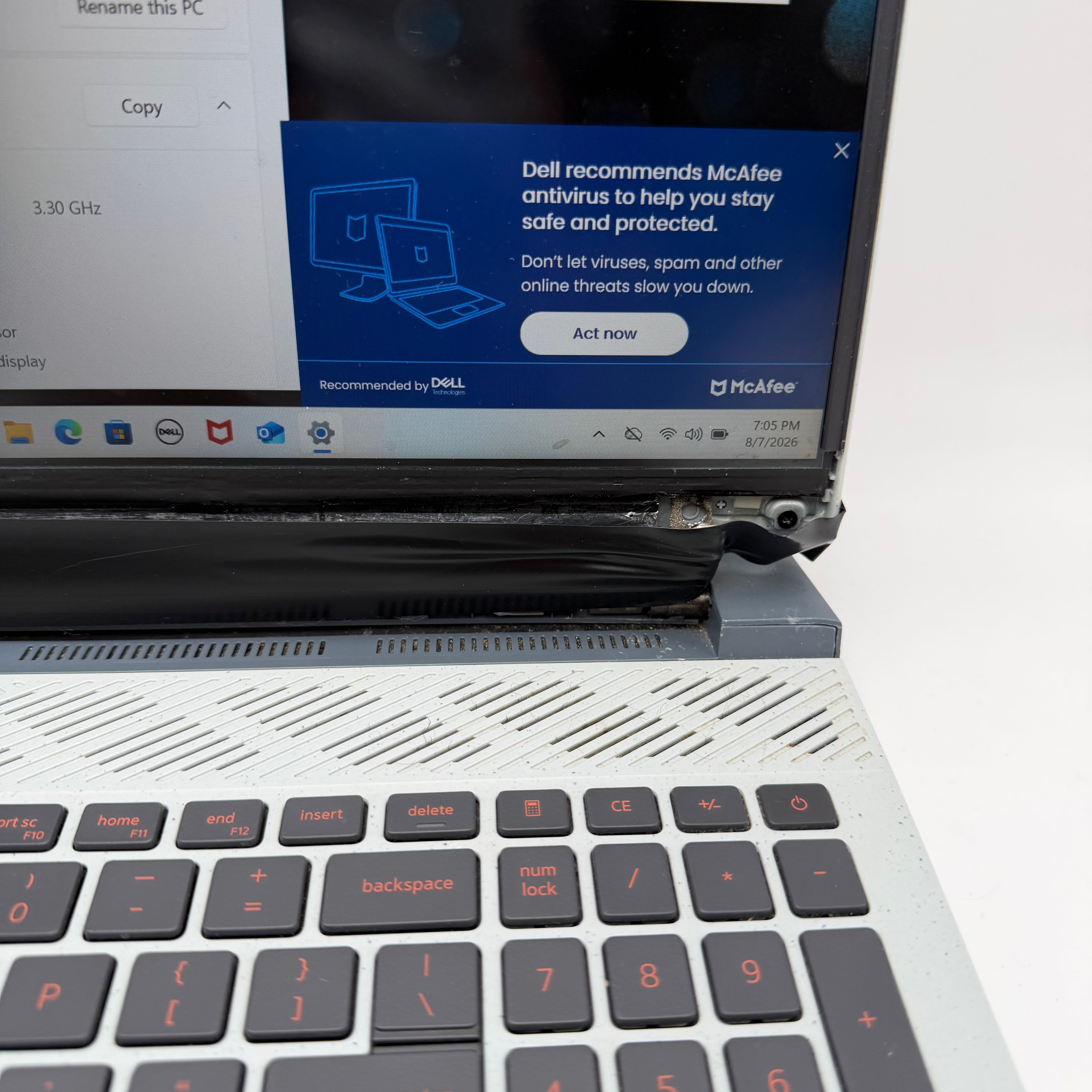 Dell G15 Ryzen Edition  512GB 32GB Laptop - Broken Frame - Read