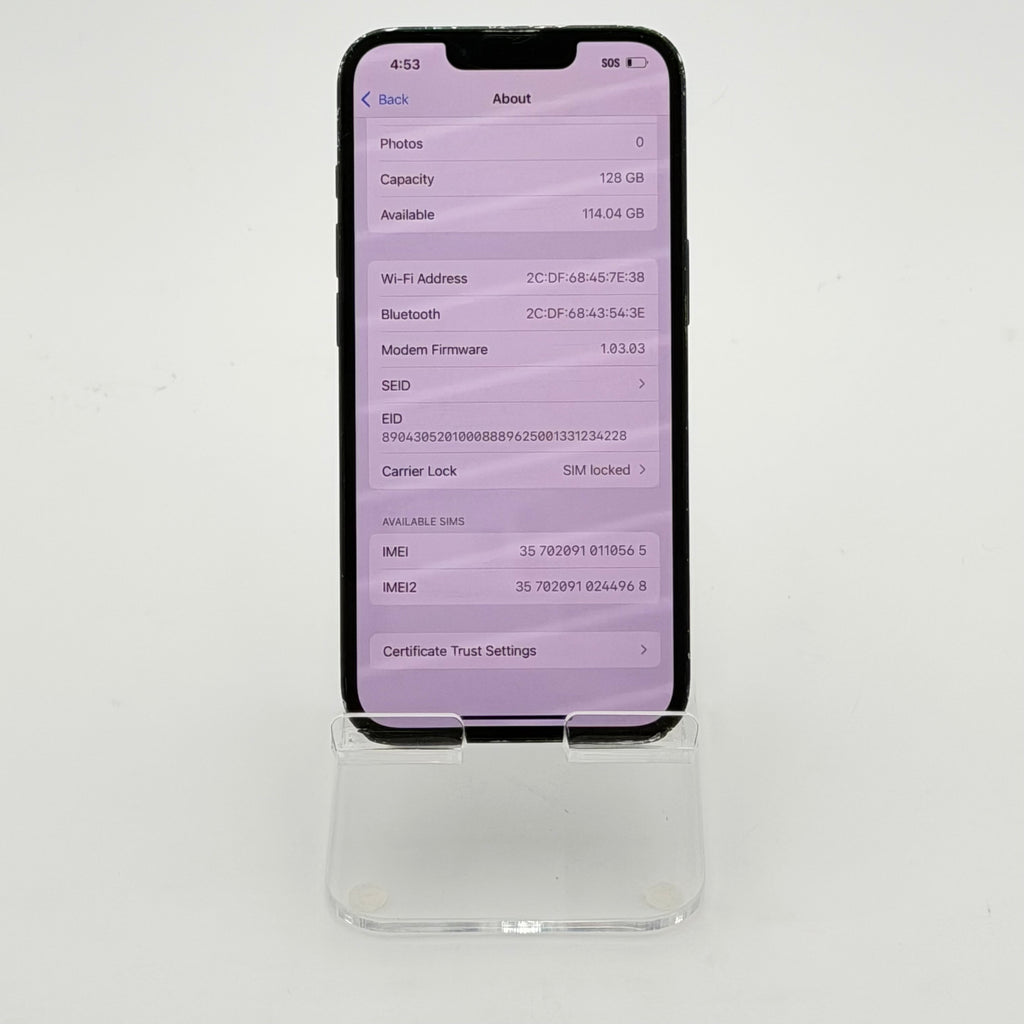 NY09-42896 Apple iPhone 16e 128GB Blue Boost Mobile