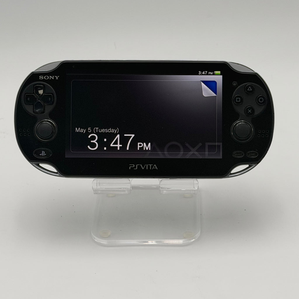 modded PS Vita PCH-1001 Piano Black Handheld Console Wi-Fi Headphone Jack Read