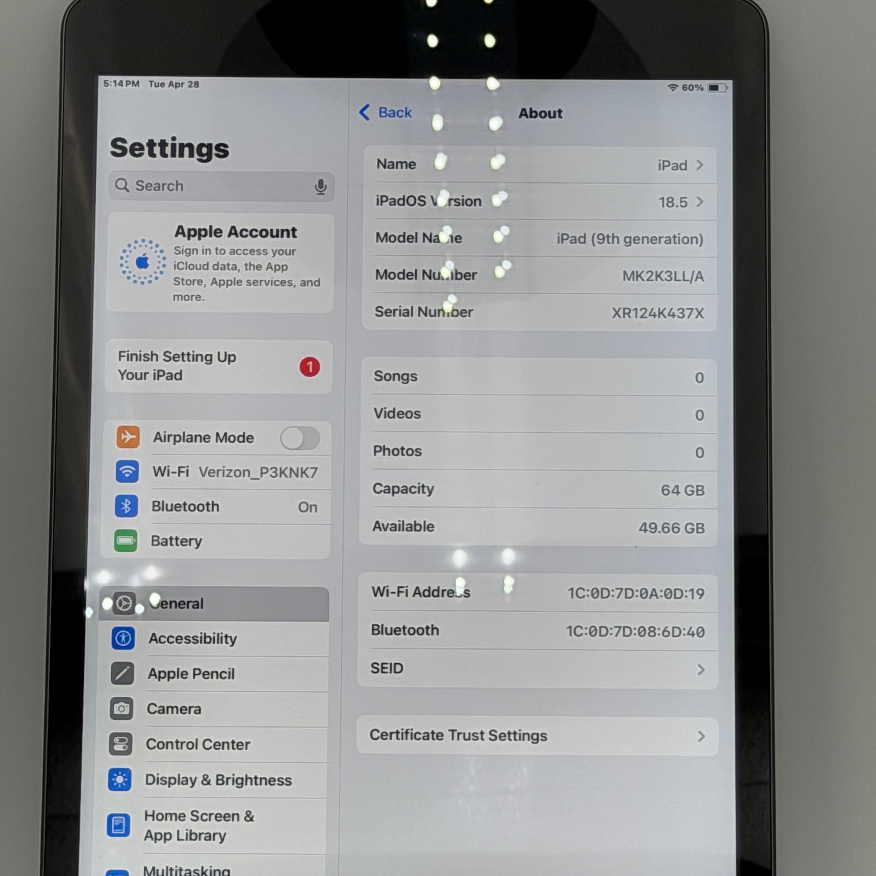 Apple iPad (9th Generation) A2602 64GB Good Condition | Space Gray | WIFI ONLY