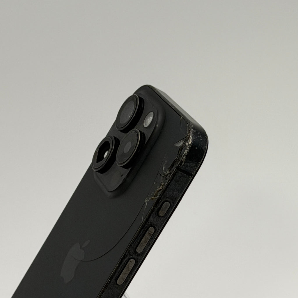 Apple iPhone 15 Pro 128GB (Unlocked) Black Titanium - Glass Cracked Screen Cracked Camera