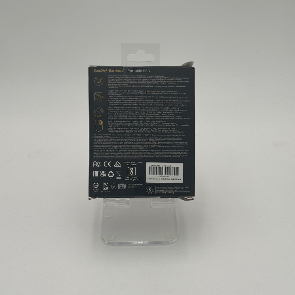 SanDisk Extreme Portable SSD 4TB External Hard Drive - New Open Box
