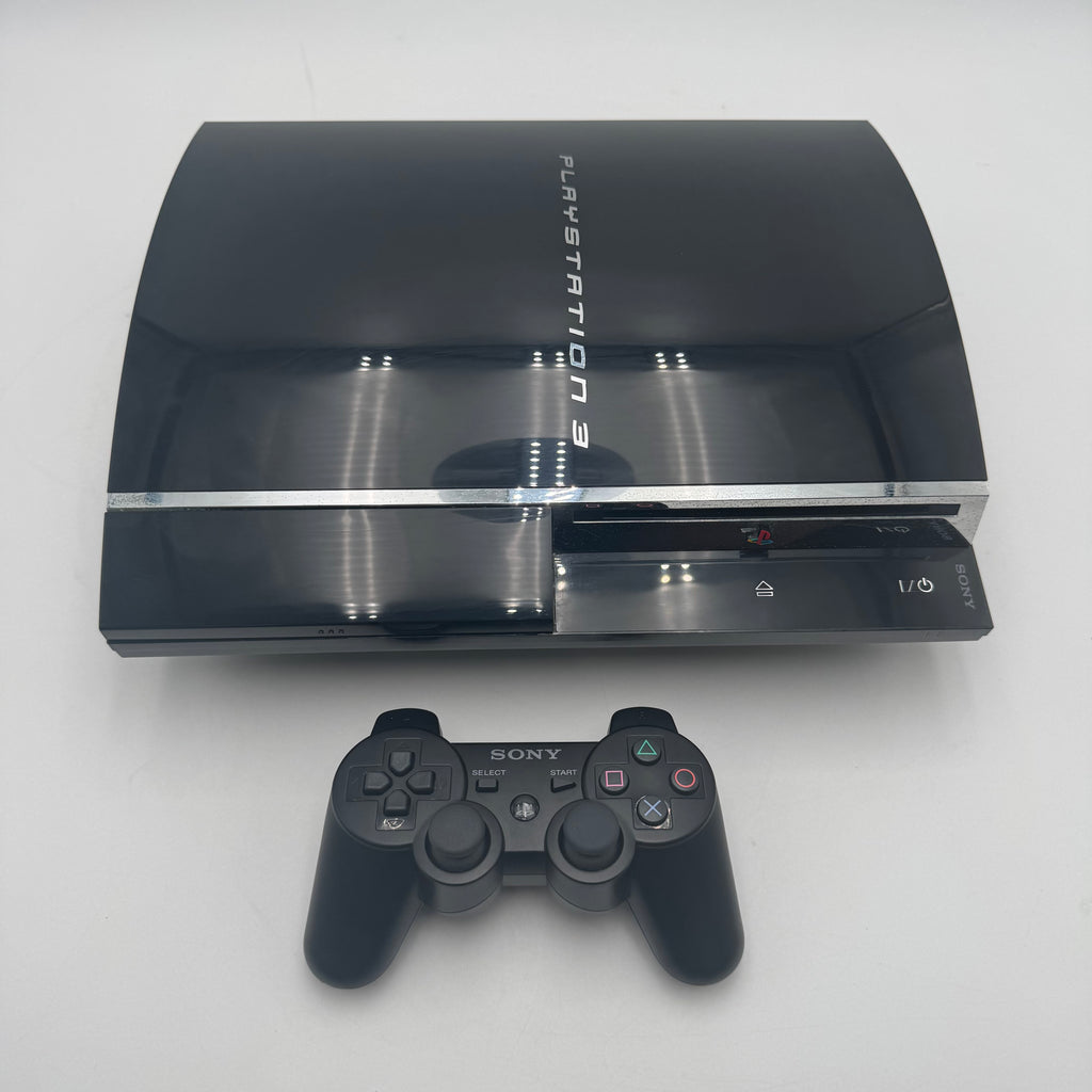 Sony PlayStation 3 PS3 Fat 80GB CECHE01 Console Bundle w/ Controller - Good Condition