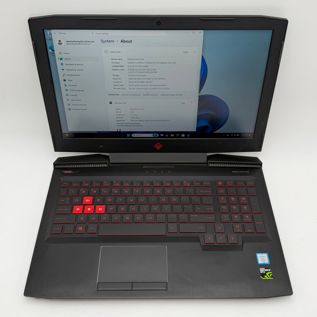 HP Omen 15-ce0011dx 15-inch Core i7 16GB 1TB Black Laptop w/ Charger