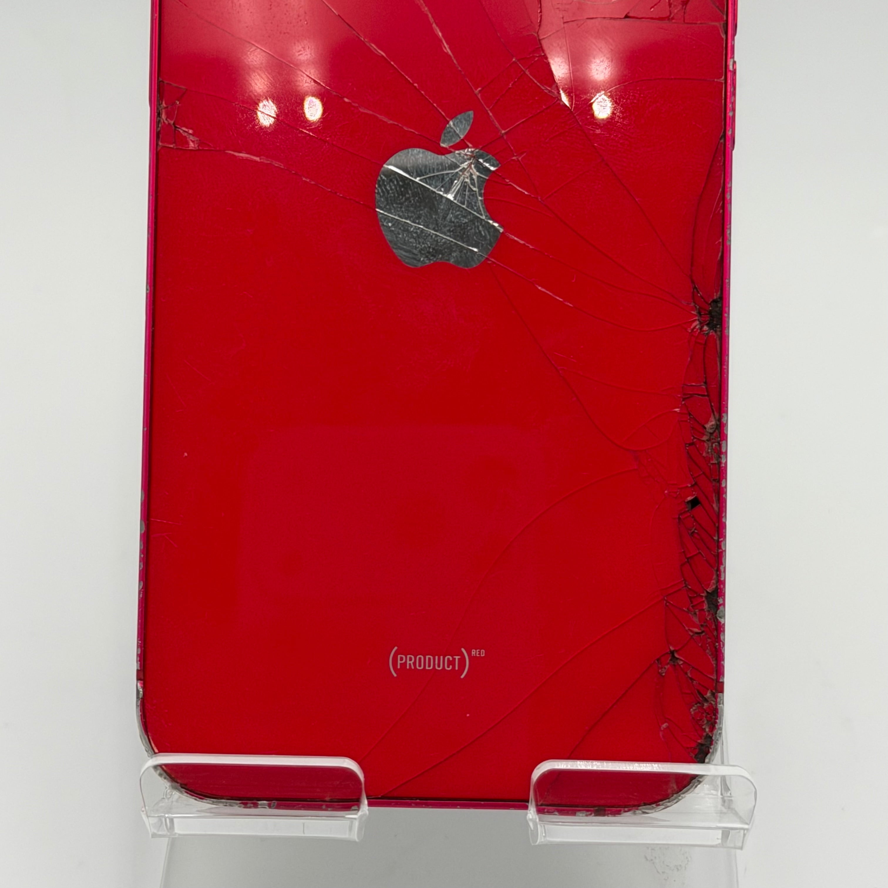 Broken T-Mobile Apple iPhone 14 Red - Cracked  Front - Back - 84% BH