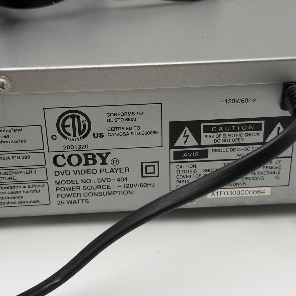 Coby DVD-404 DVD Player Used - A Silver