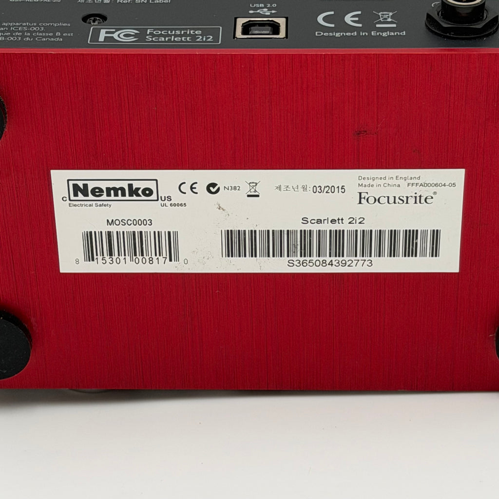Focusrite Scarlett 2i2 2nd Gen USB Audio Interface