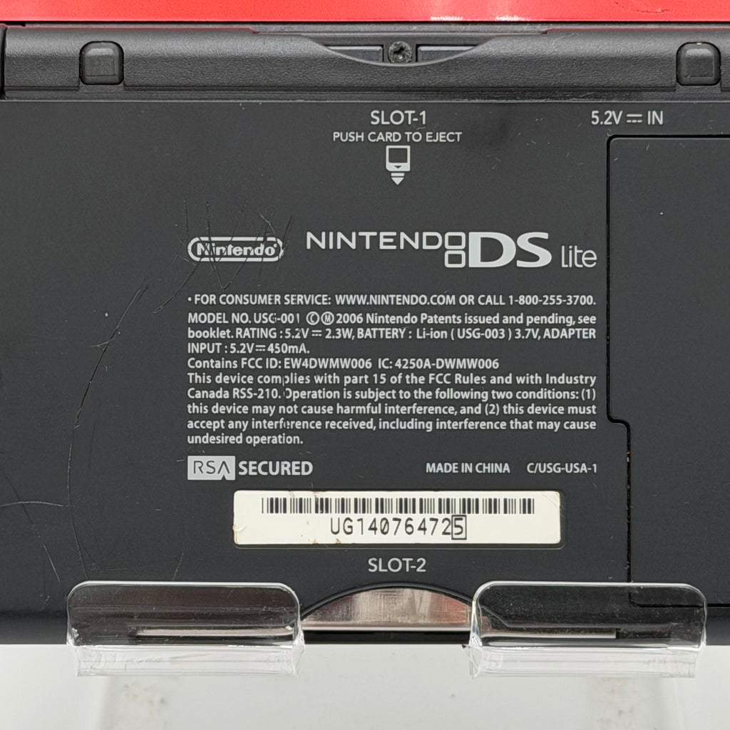 Nintendo DS Lite Handheld Game Console Only USG-001 Black/Red