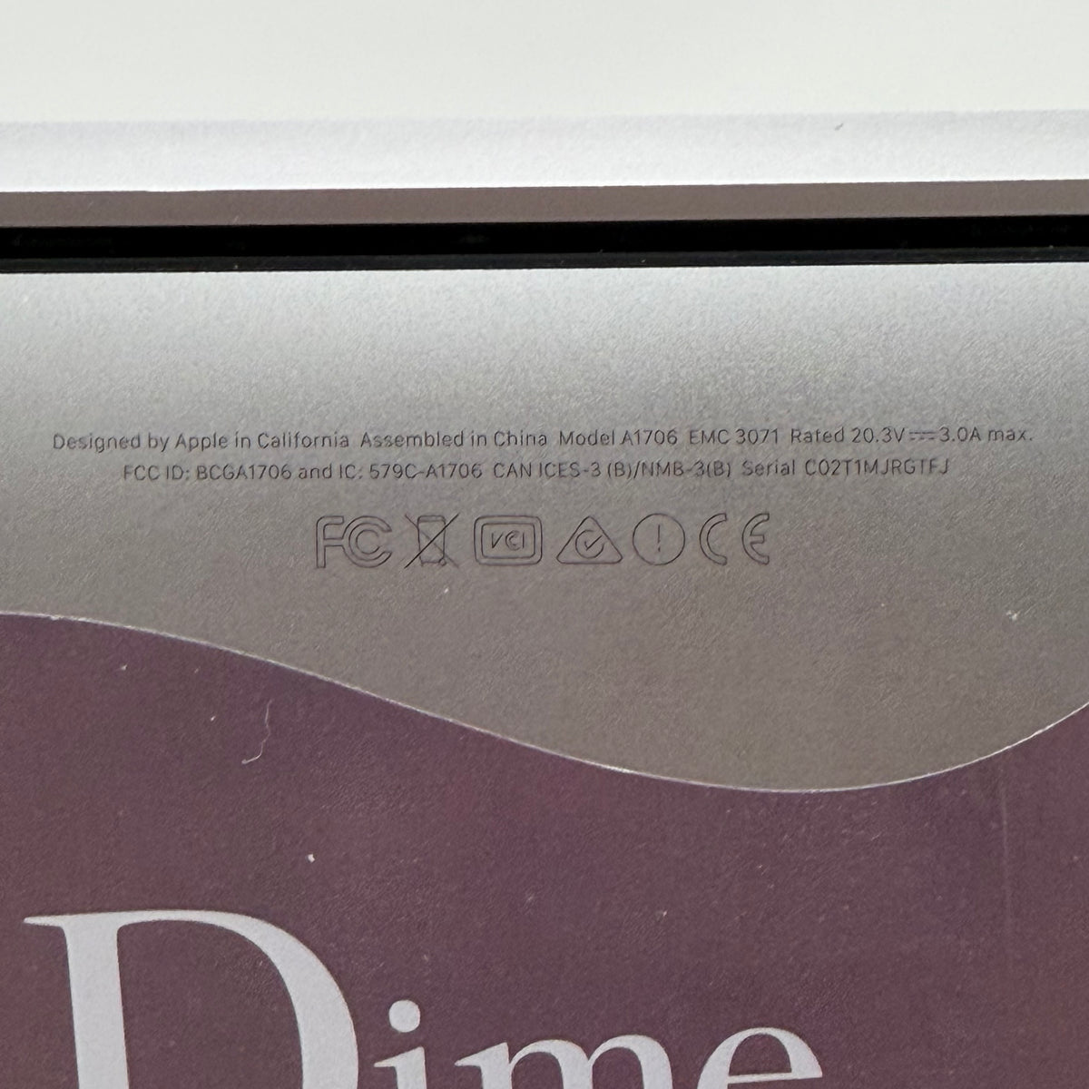 Apple MacBook Pro 13" A1706 2016 Laptop Broken Silver