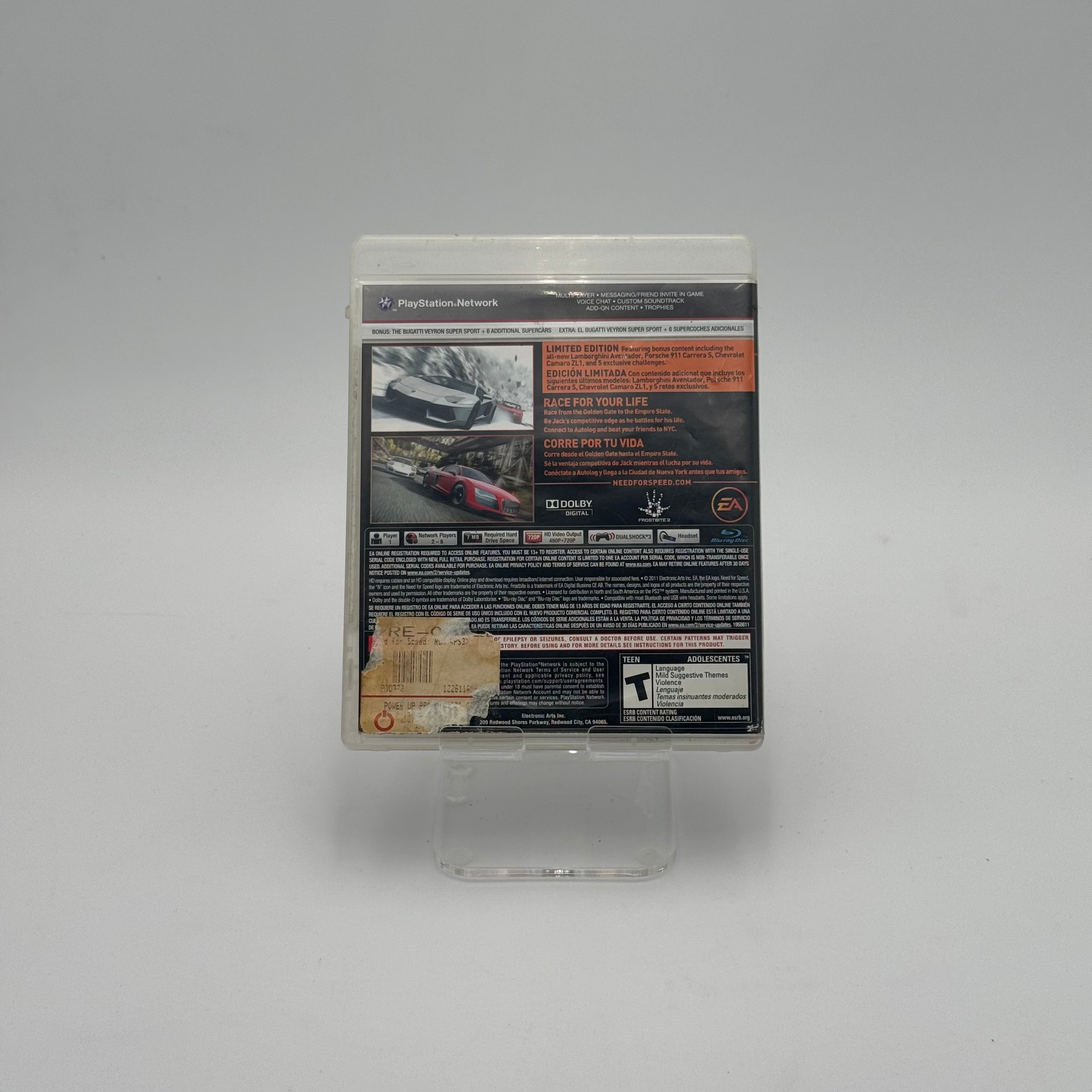 Need For Speed: The Run Limited Edition Video Game, 2011, PS3, Pre-Owned