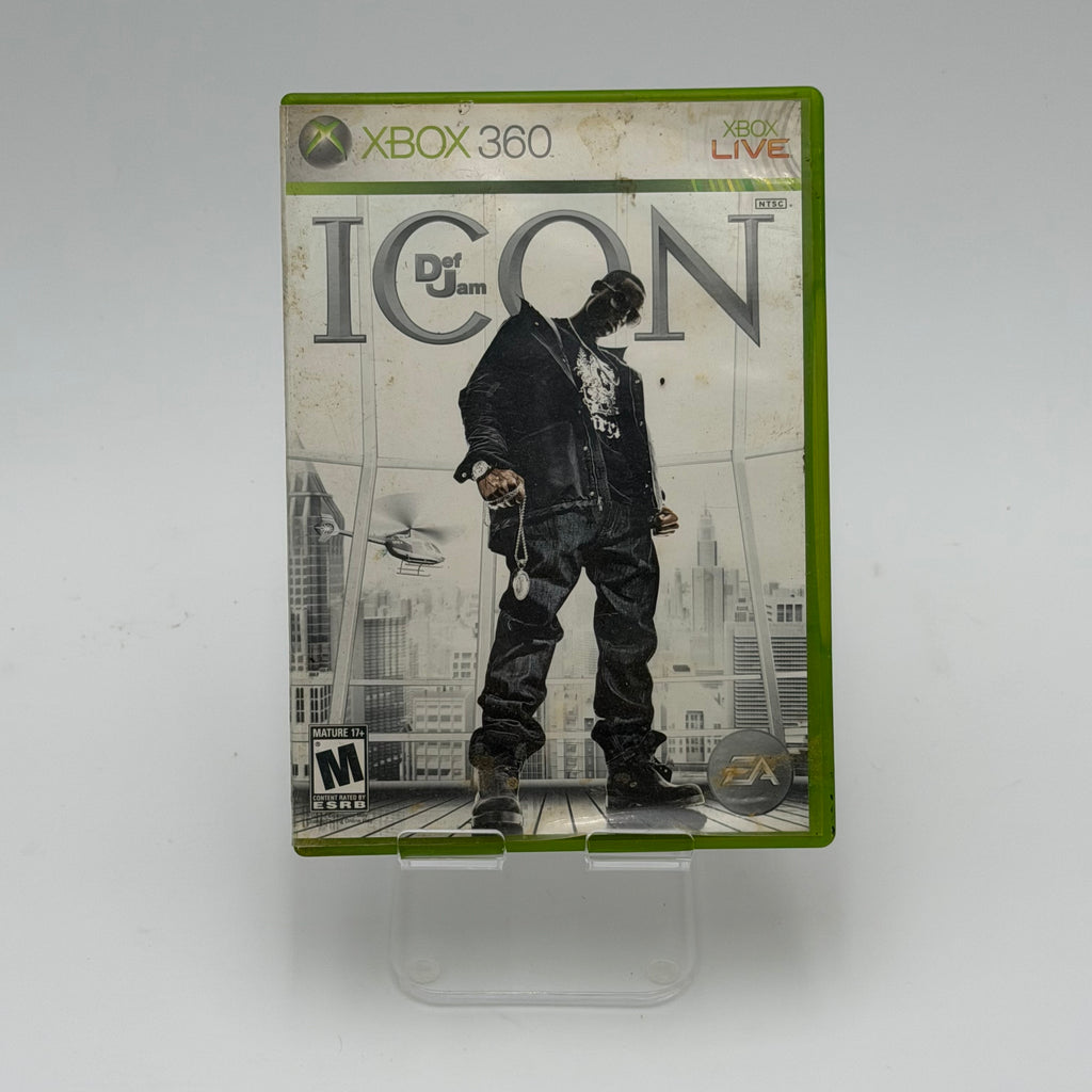 Xbox 360 ICON Def Jam Video Game with Case, Manual & Inserts