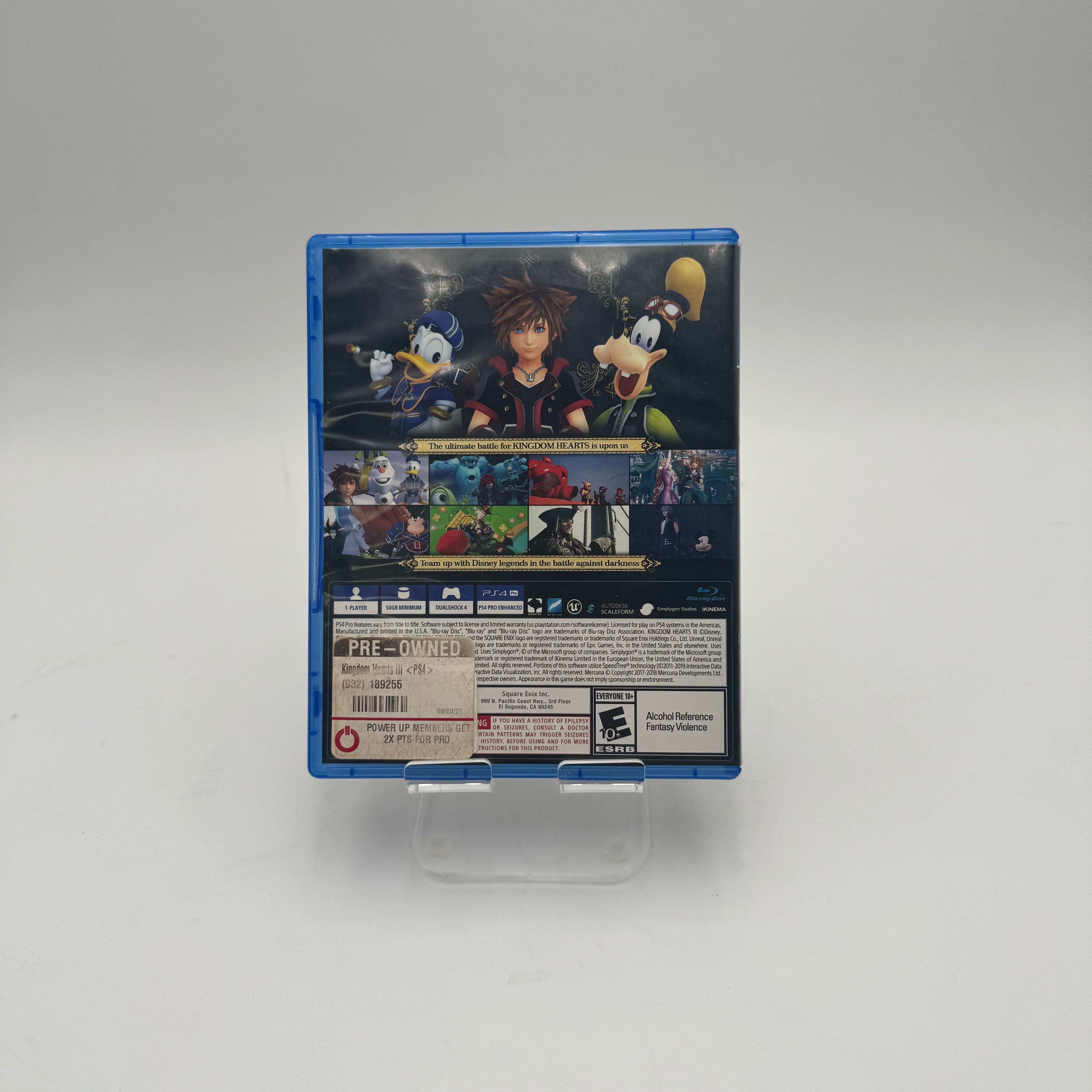 Sony PlayStation 4 PS4 Kingdom Hearts III Video Game