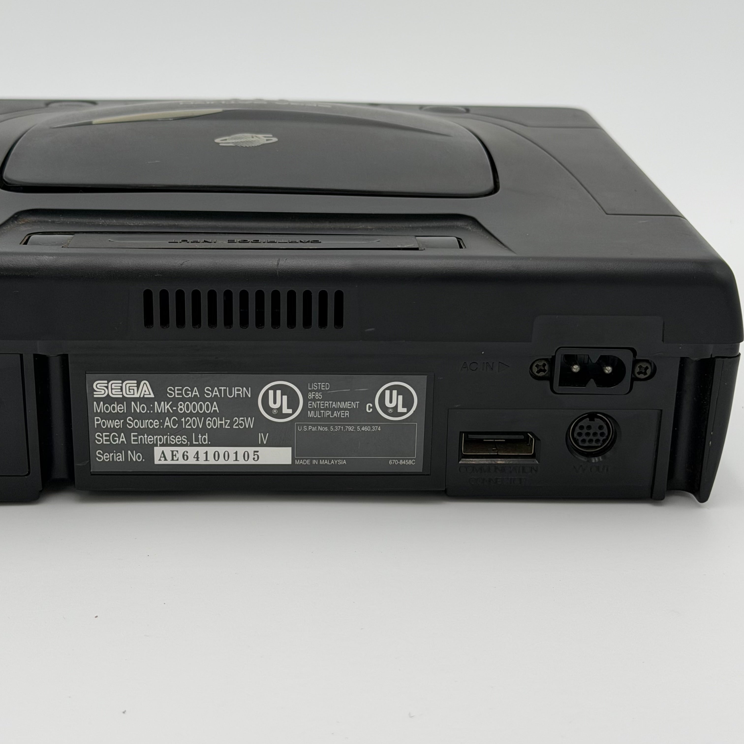 Sega Saturn 1994 Video Game Console - Black, Broken, For Parts