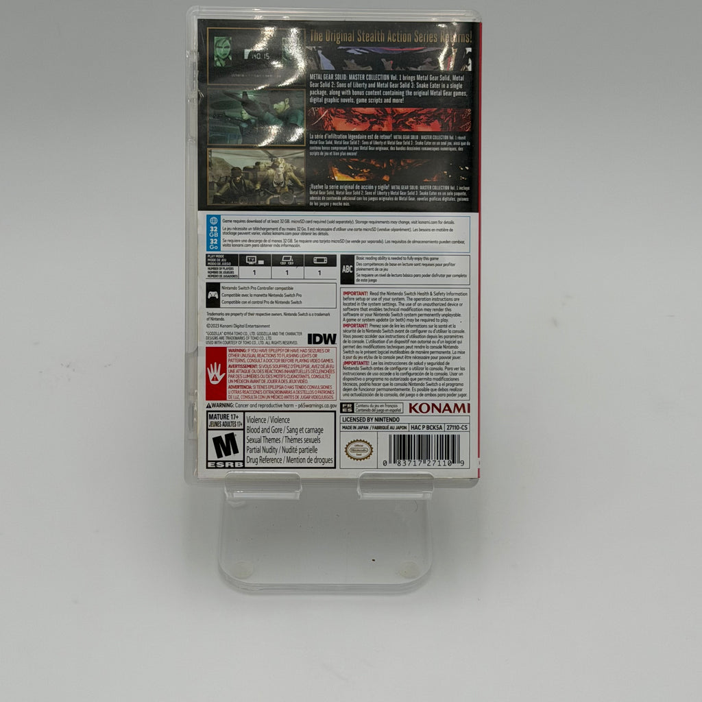 Nintendo Switch Metal Gear Solid Vol 1 Master Collection Used