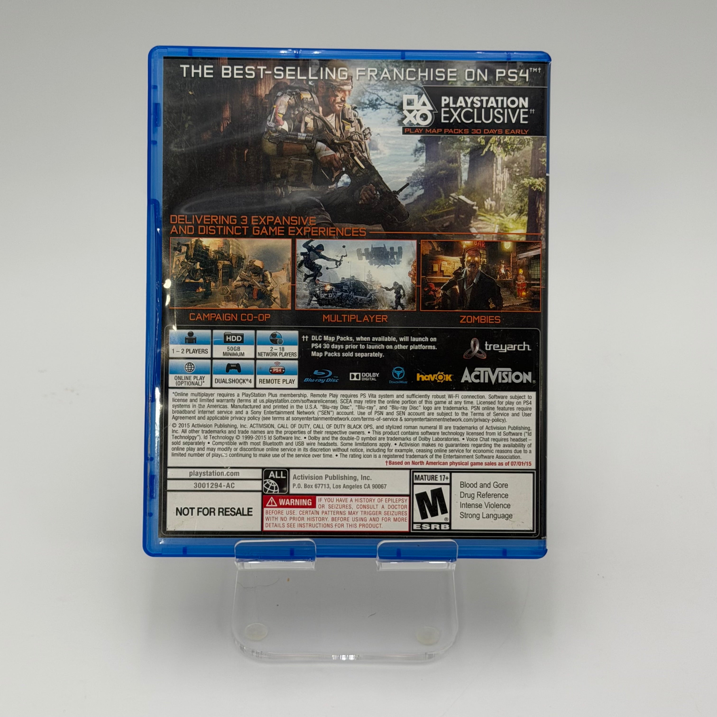 Call Of Duty: Black Ops III (Sony PlayStation 4, 2015) PS4