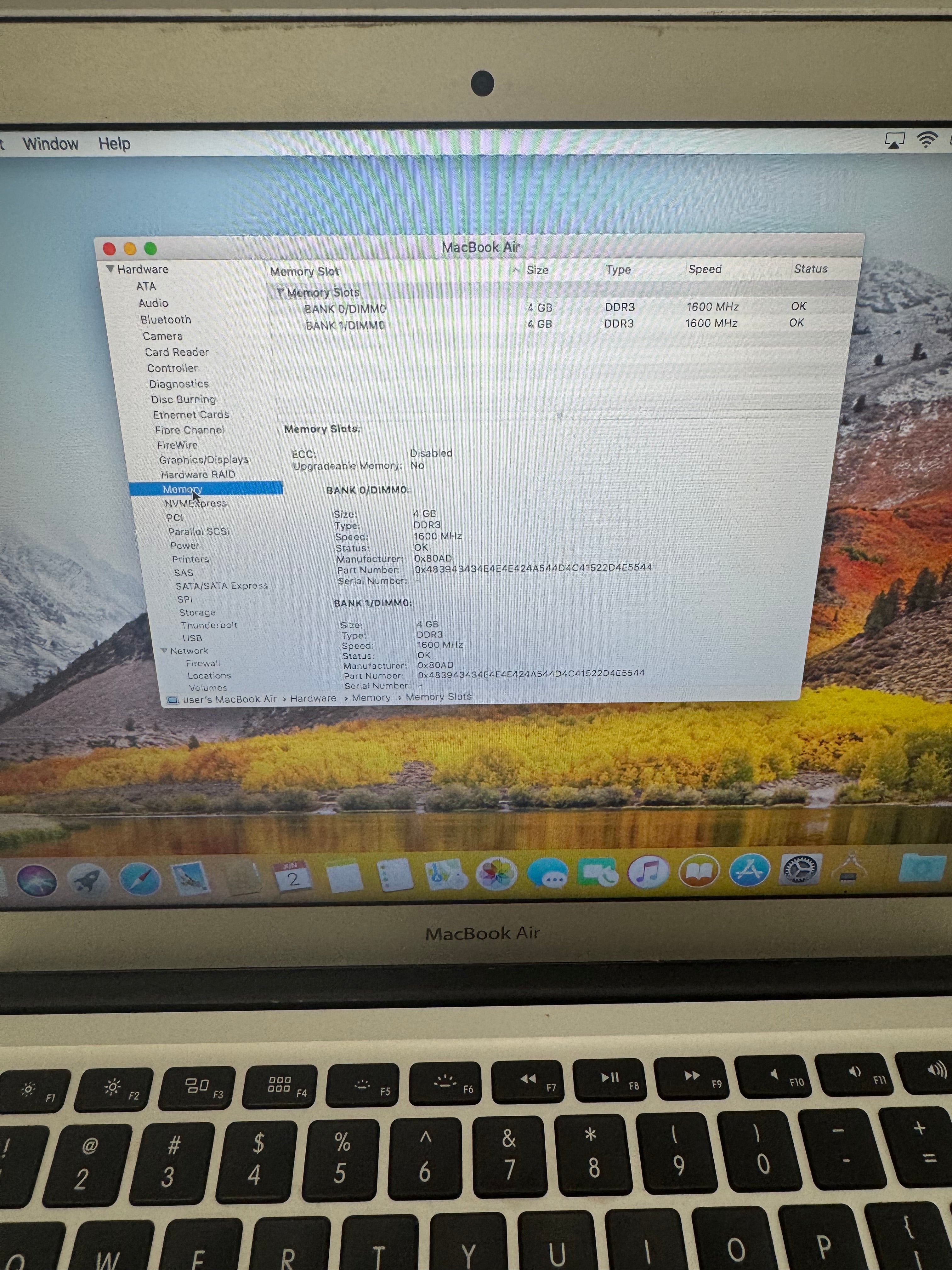 Apple MacBook Air 13" A1466 2012 128GB 4GB Core i3 Silver