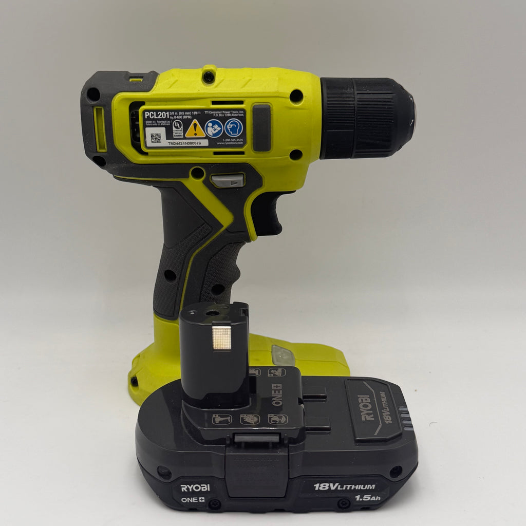 Ryobi PCL201 Drill Power Tool Green Used - A