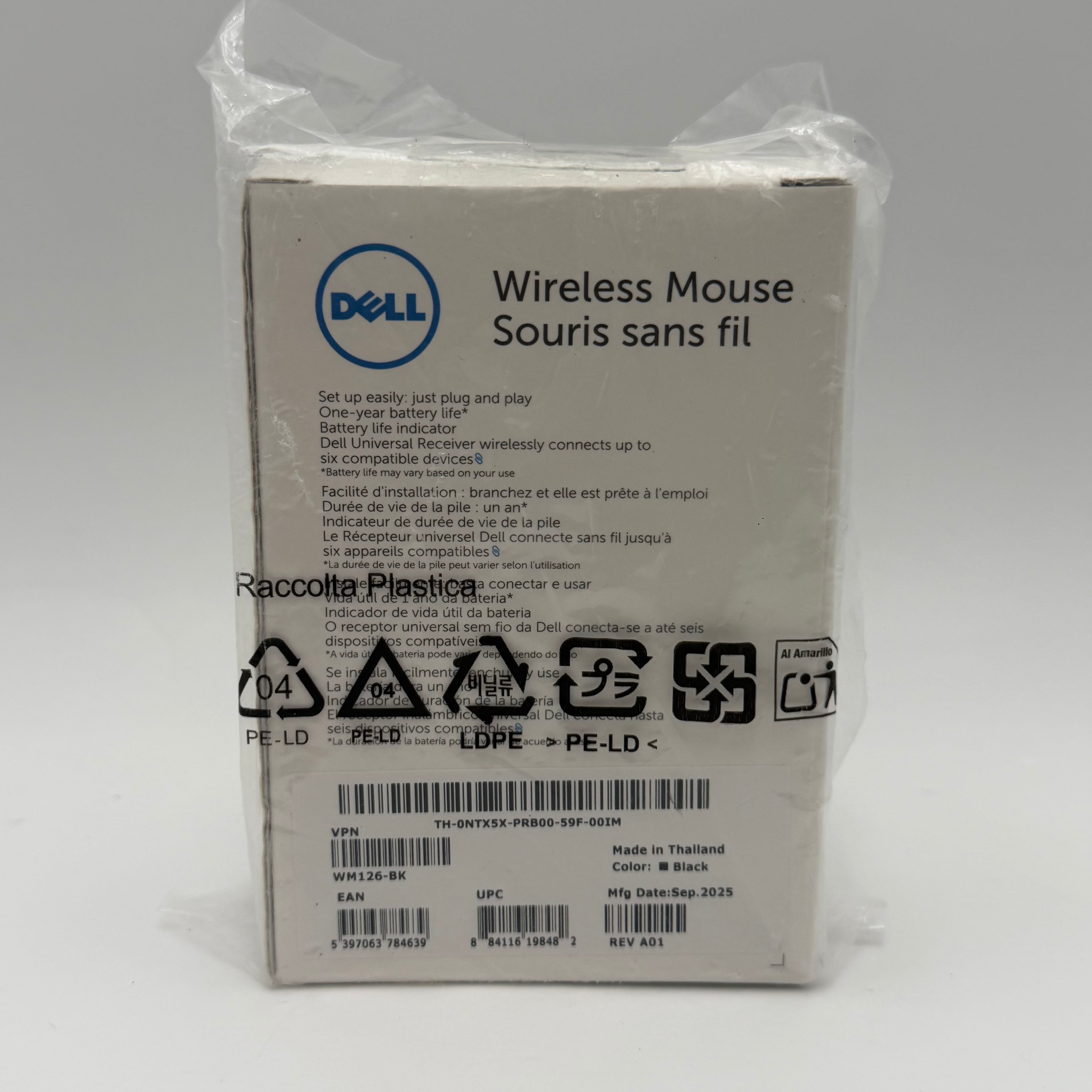 Dell WM126 Wireless Mouse Black New In Box