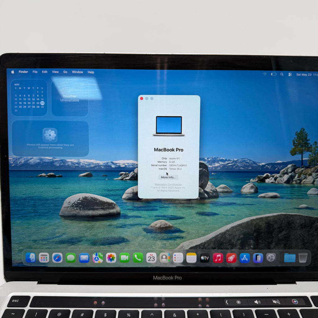 Apple MacBook Pro 13" 2020 - A2338 - M1 8-Core 3.20GHz -8GB - 256GB SSD Read