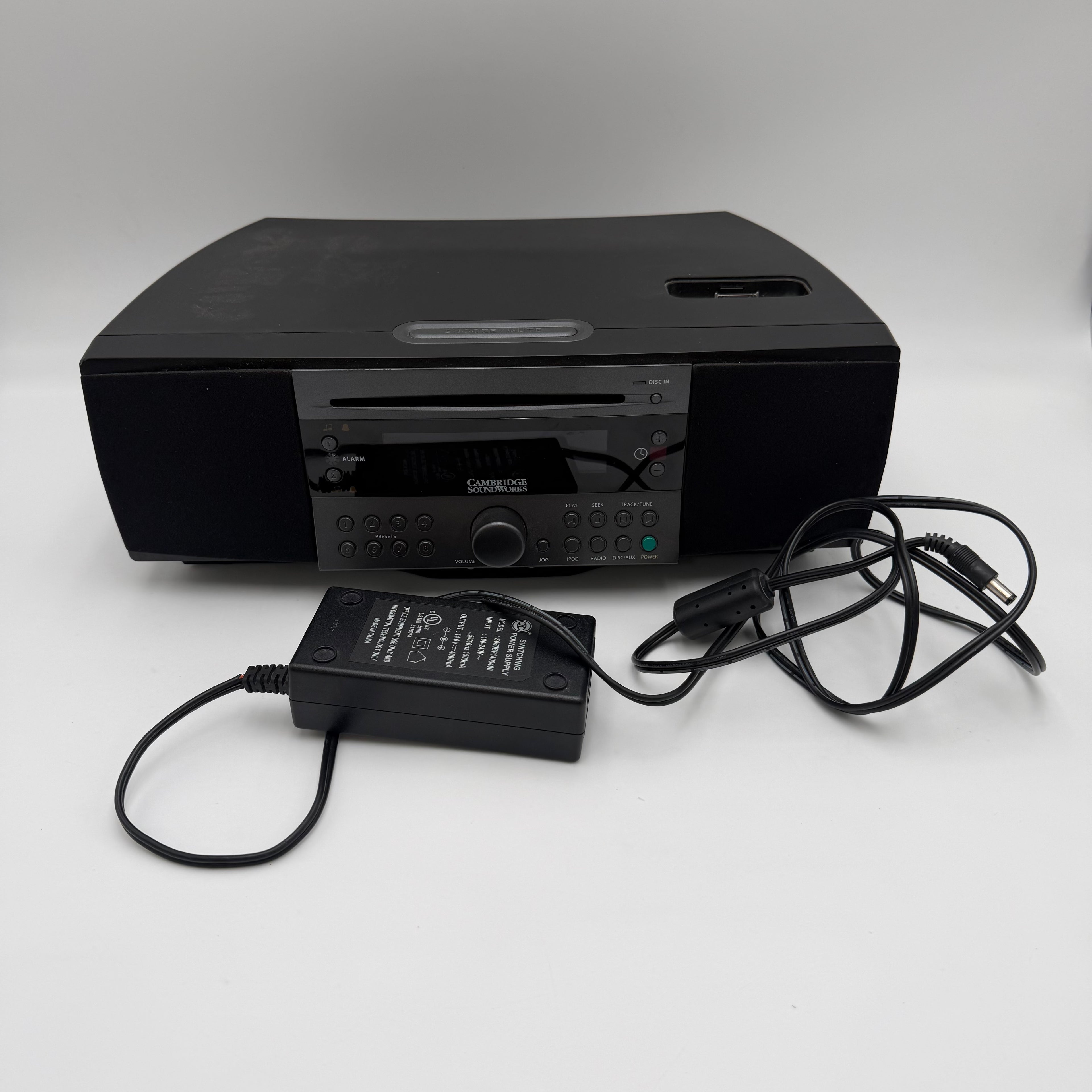 Cambridge Soundworks 765i CD AM/FM iPod Port Clock Speaker - Black