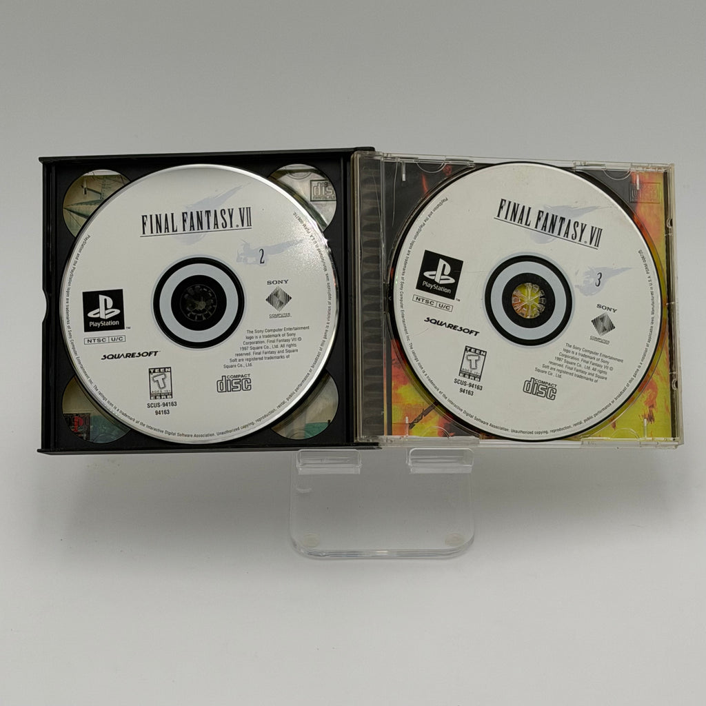 Squaresoft Final Fantasy VII Sony PlayStation 1 3 Discs Manual
