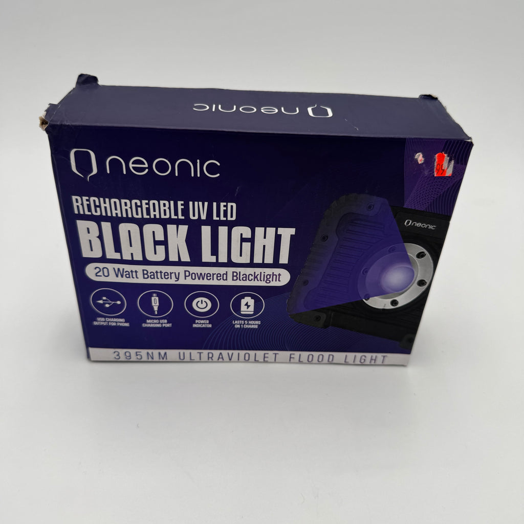 Neonic Rechargeable UV LED Black Light - New In Box - Black