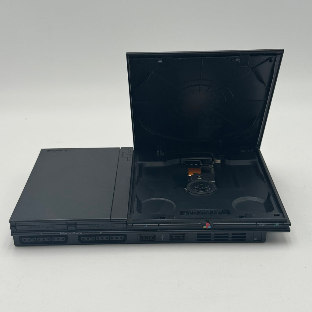 Broken Sony PlayStation 2 Slim (SCPH-75001) w/Power Cord Unreadable Disc
