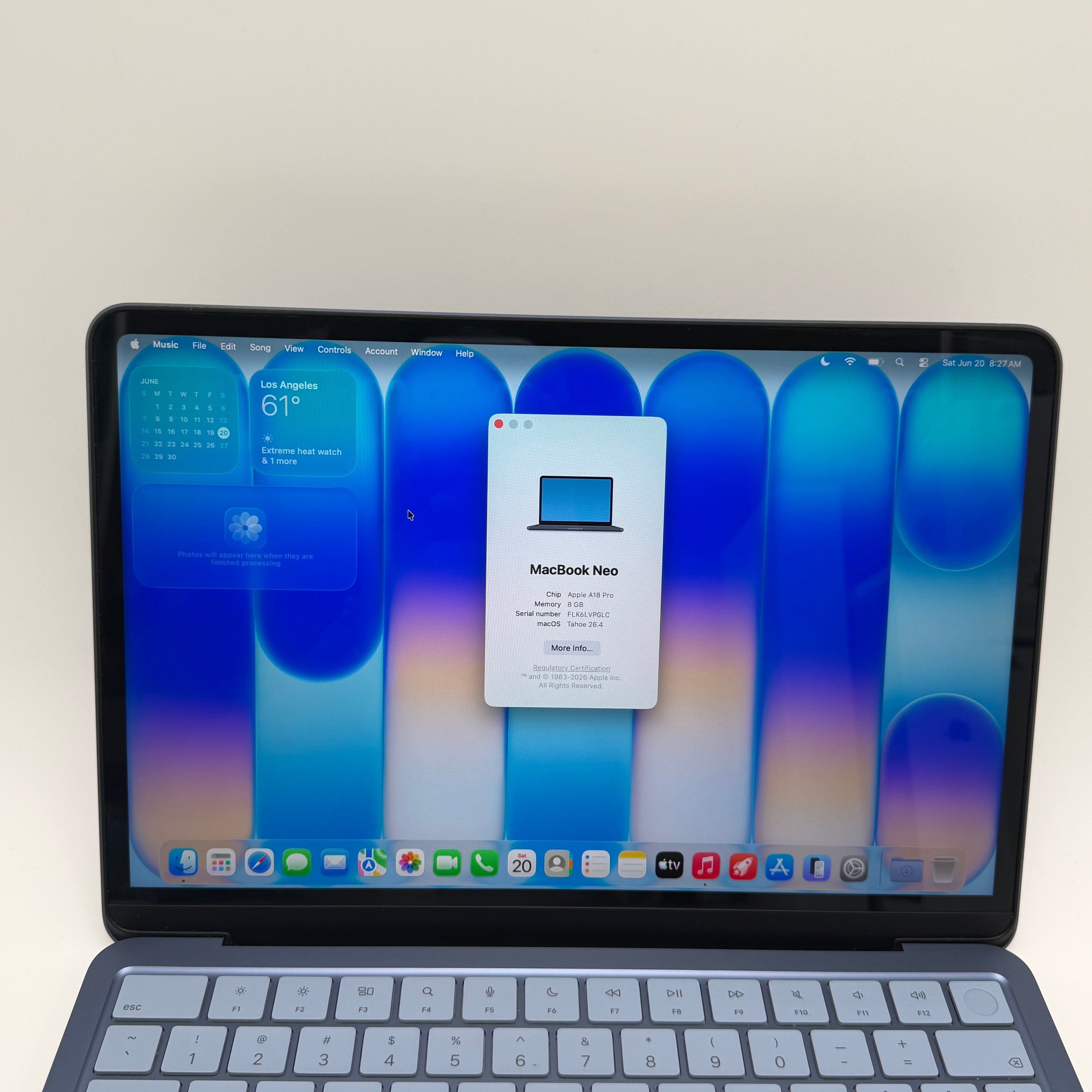 2026 Apple MacBook Neo 13" A18 Pro 5C GPU 4.0GHz 8GB RAM 512GB SSD A3404