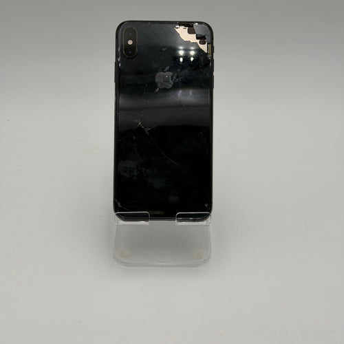 Broken Unlocked Apple iPhone XS Max - 64GB - Space Gray - Cracked Screen - No Charge