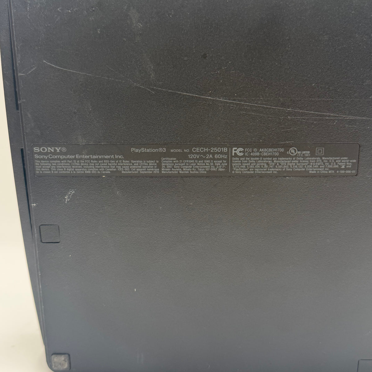 Sony PlayStation 3 Slim CECH-2001B Black Broken Disc Drive