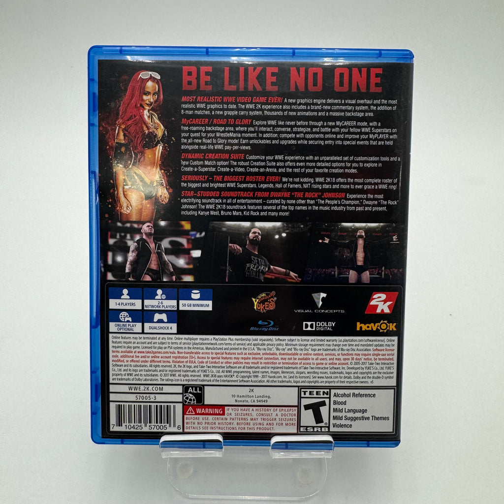 WWE 2K18 Deluxe Edition - PlayStation 4 - Used - A - Blue