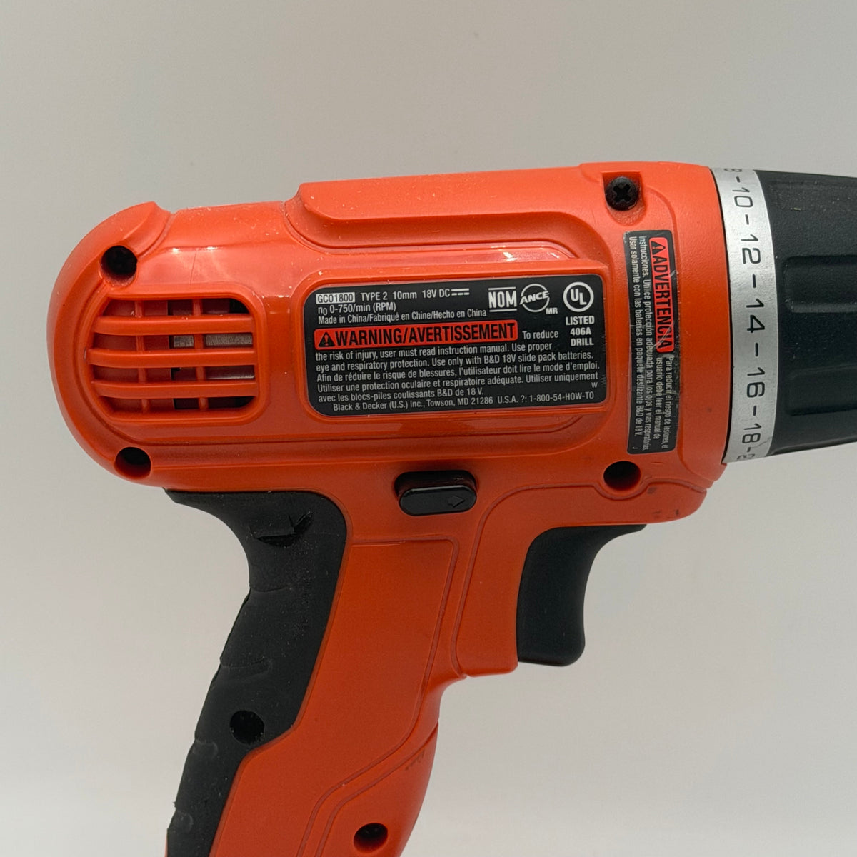 Black & Decker GC01800 Drill Used - A