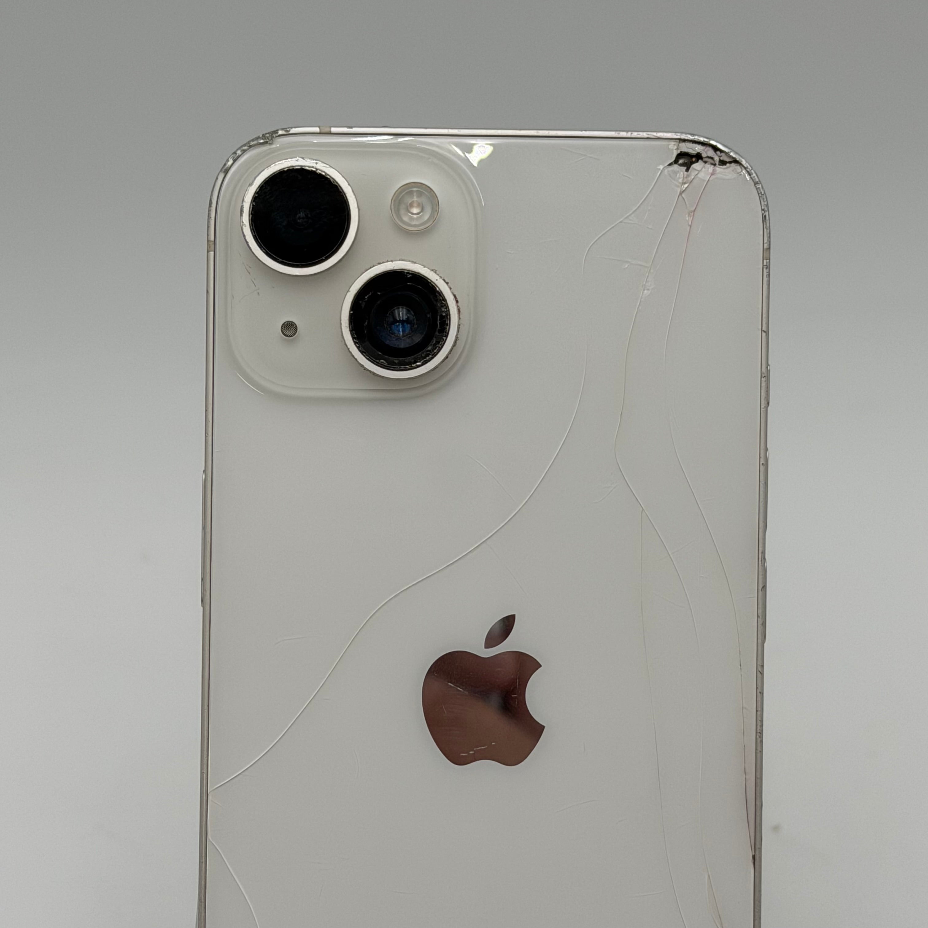 T mobile Broken Apple iPhone 14 128GB - White - Cracked Screen - Cracked Back - 85% BH