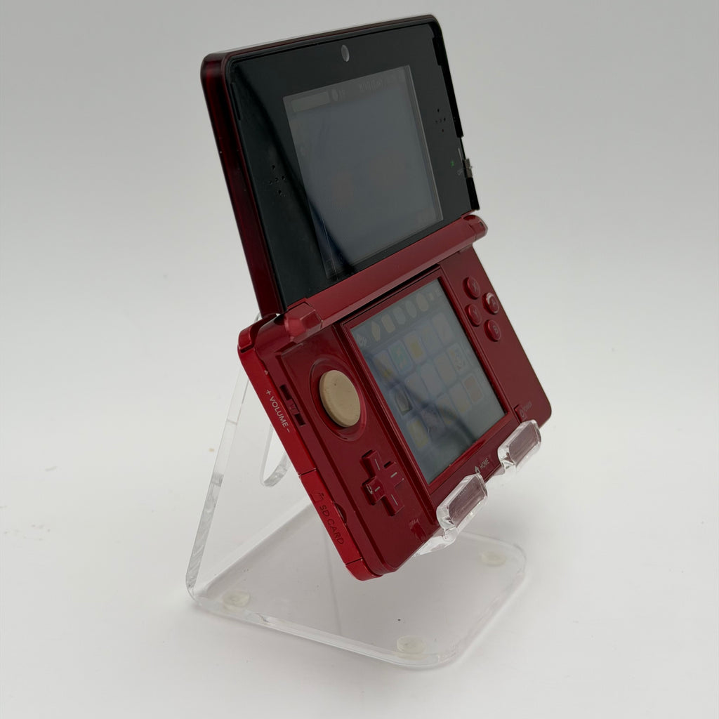 Flame Red Nintendo 3DS (Original) - WORKING - Includes Charger and Stylus