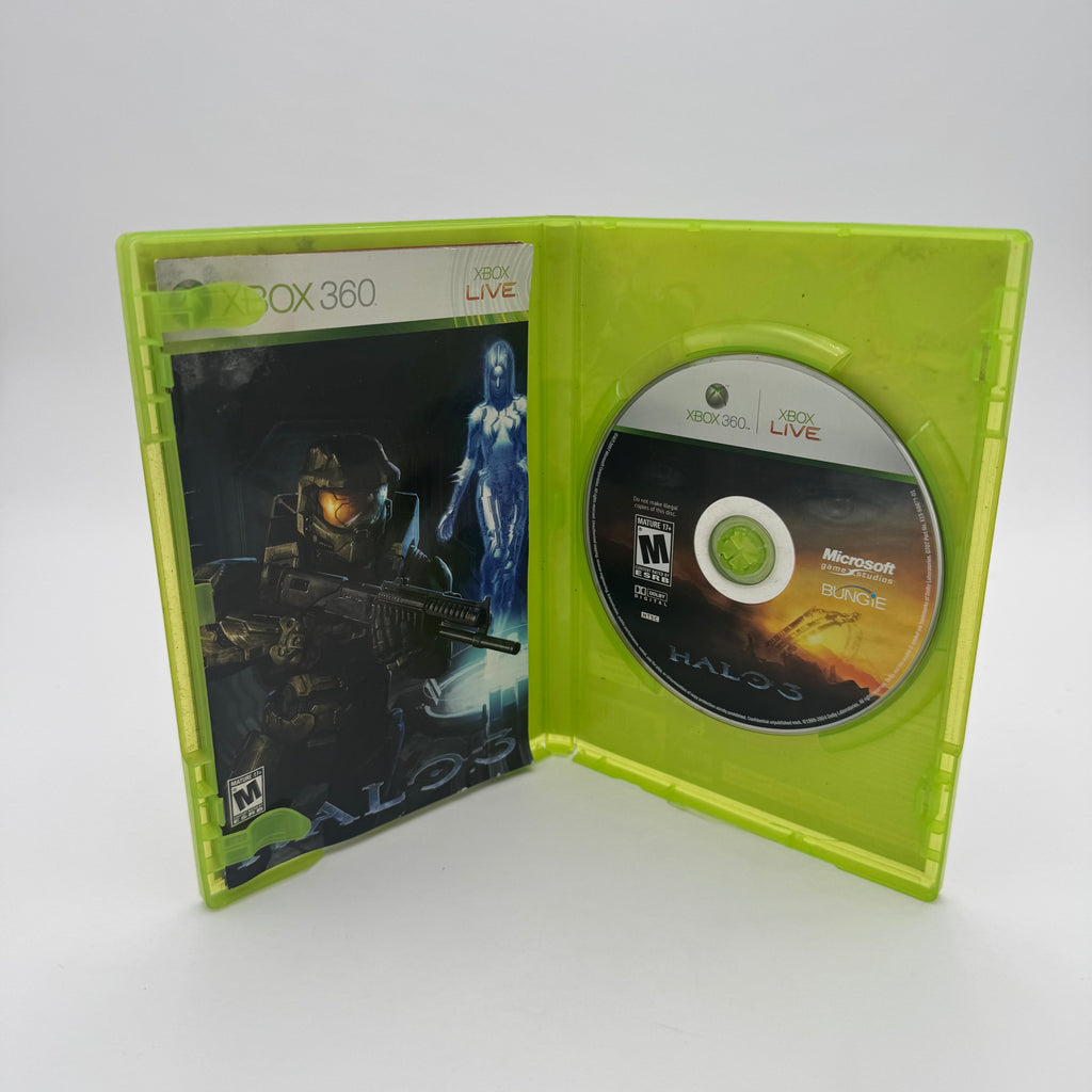 Xbox 360 Halo 3 Video Game Green Case Manual Inserts Tested